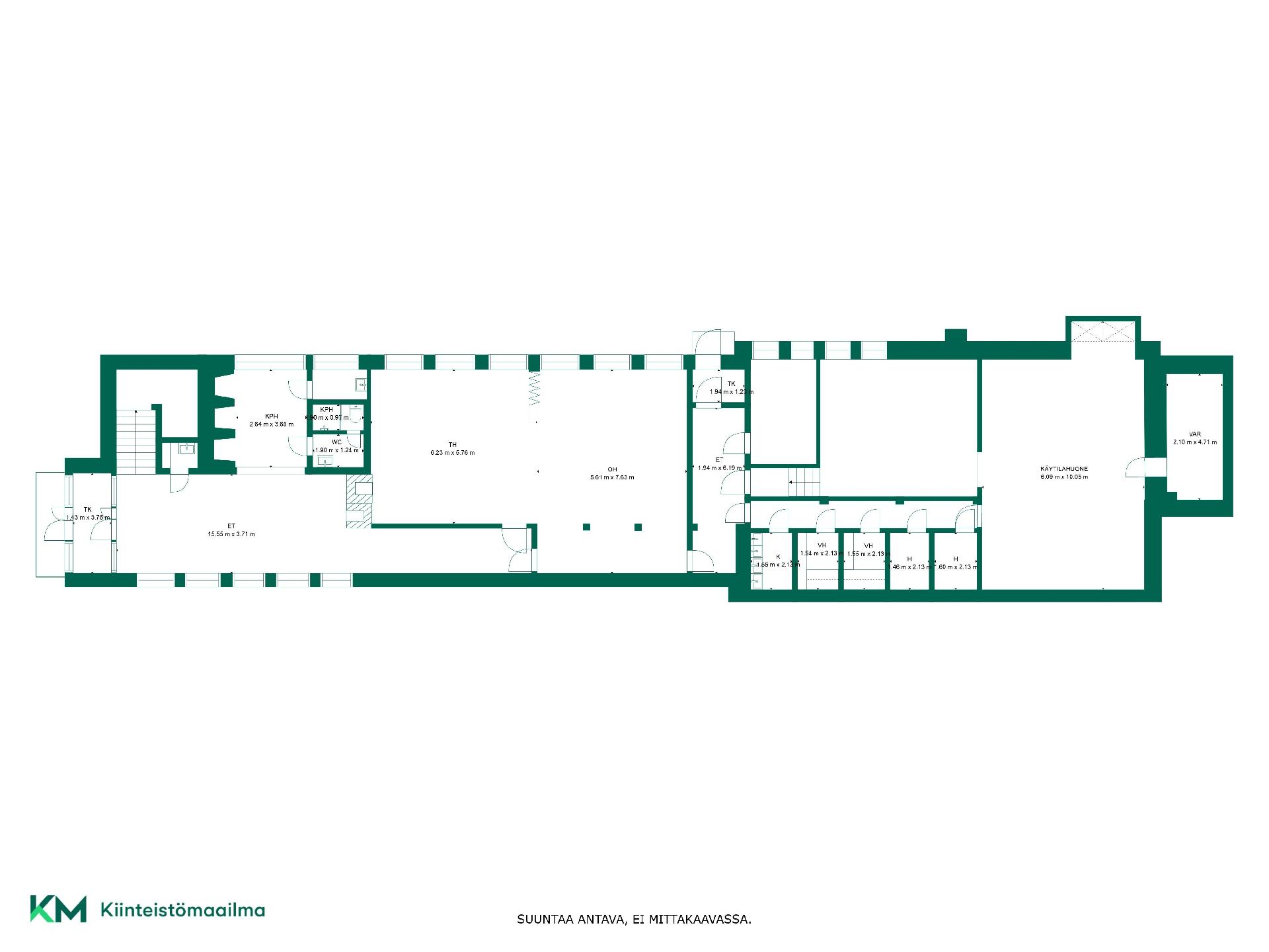 Toiminnalliset tilat ja asunto