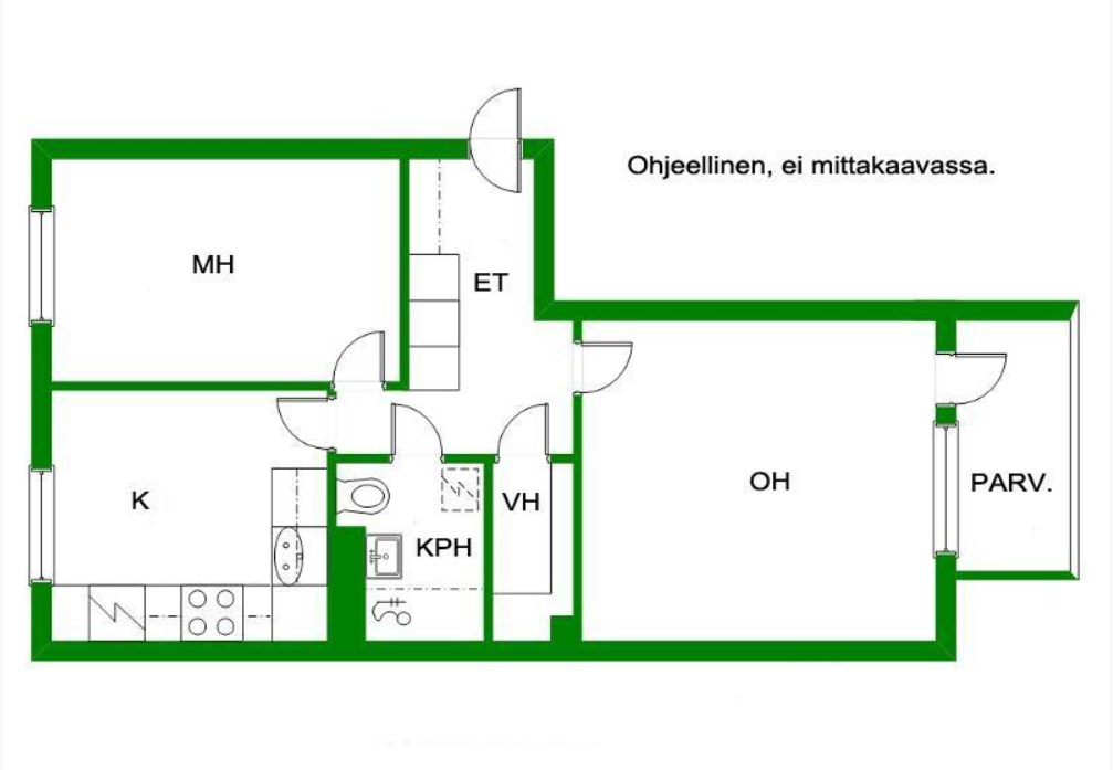 Asunnon pohjakuva