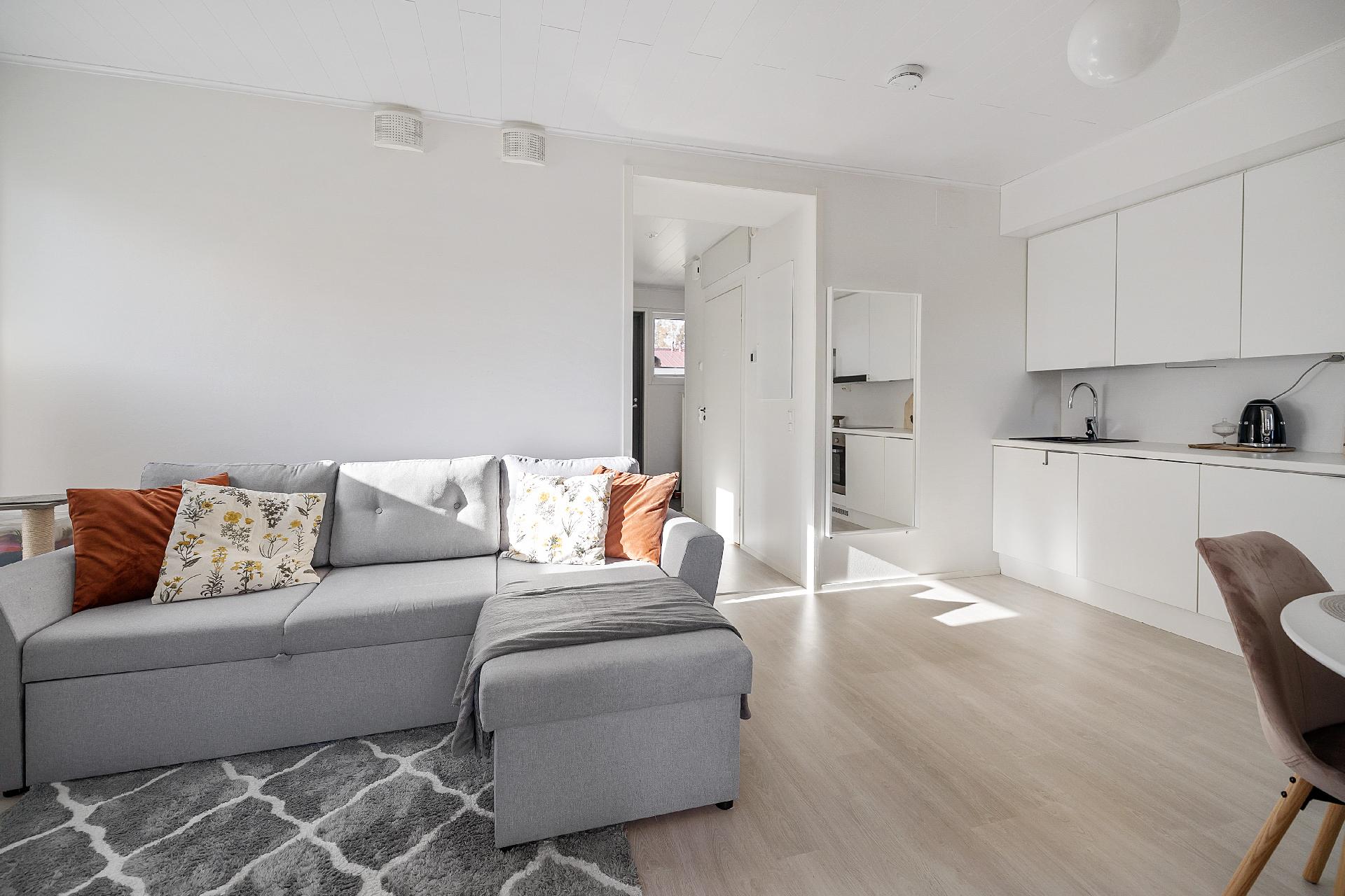 Olohuoneesta näkymä eteiseen päin