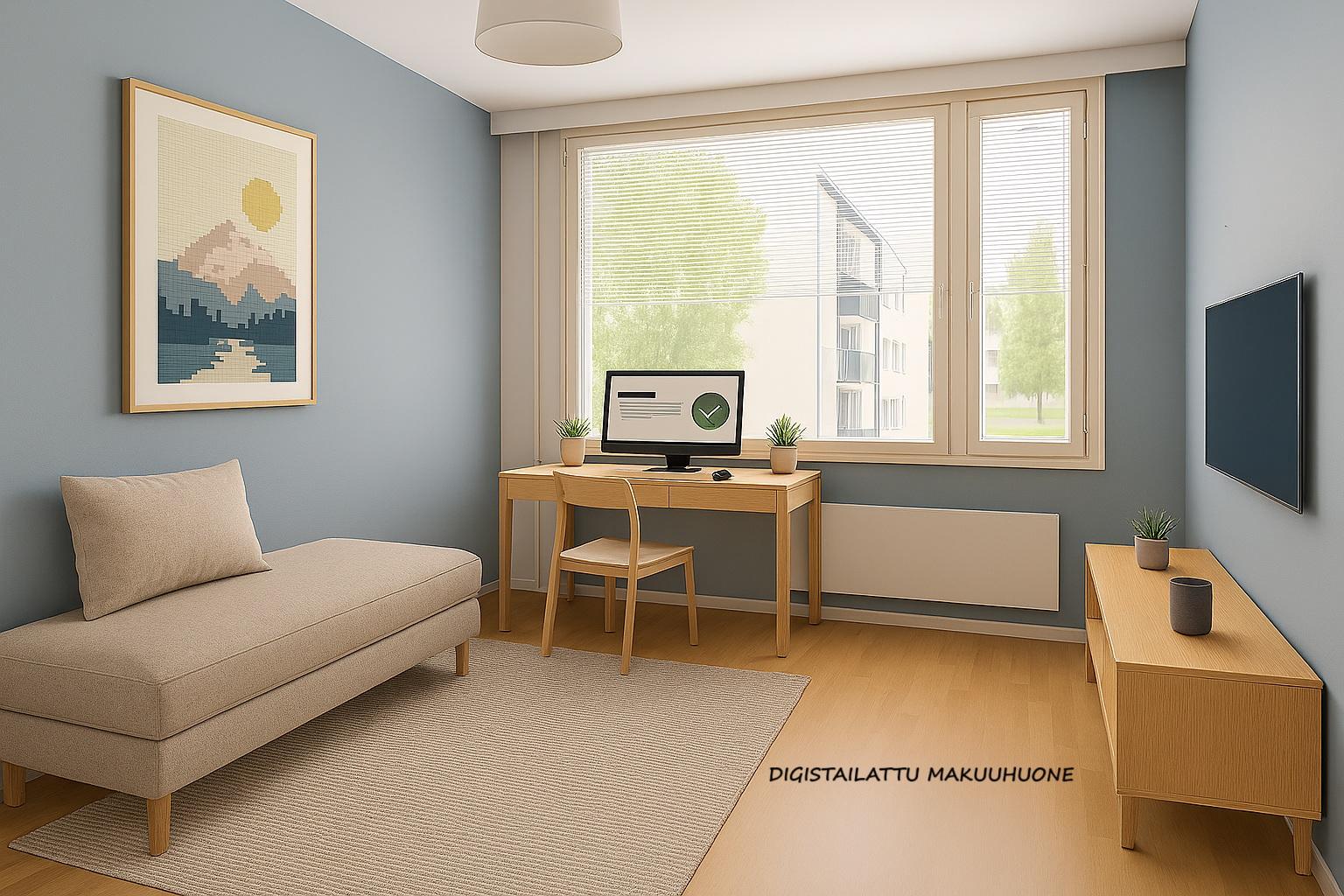 digistailattu makuuhuone