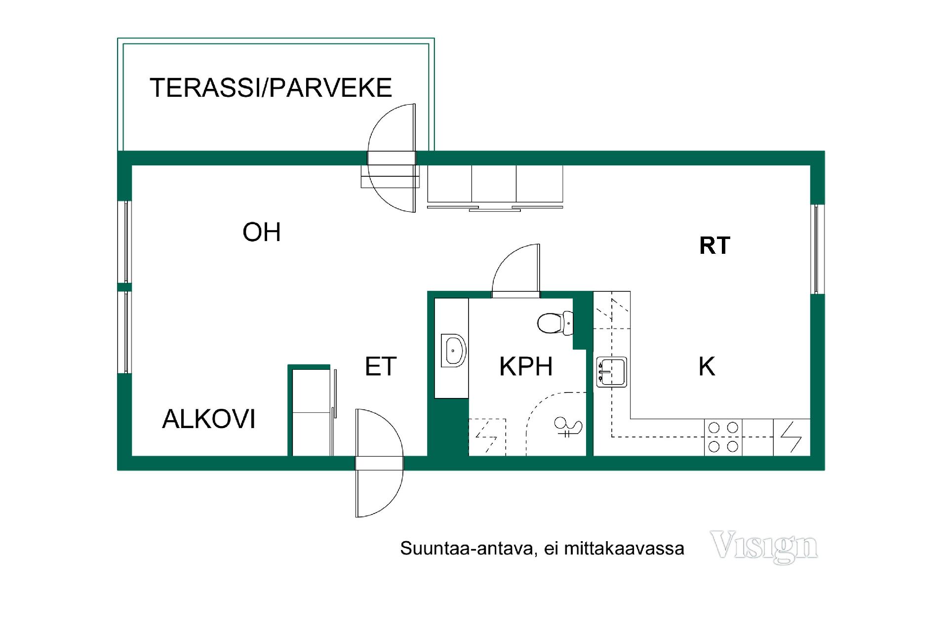 Asunnon pohjakuva