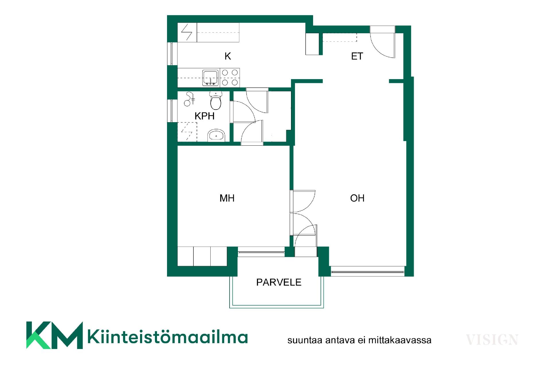 Asunnon pohjakuva