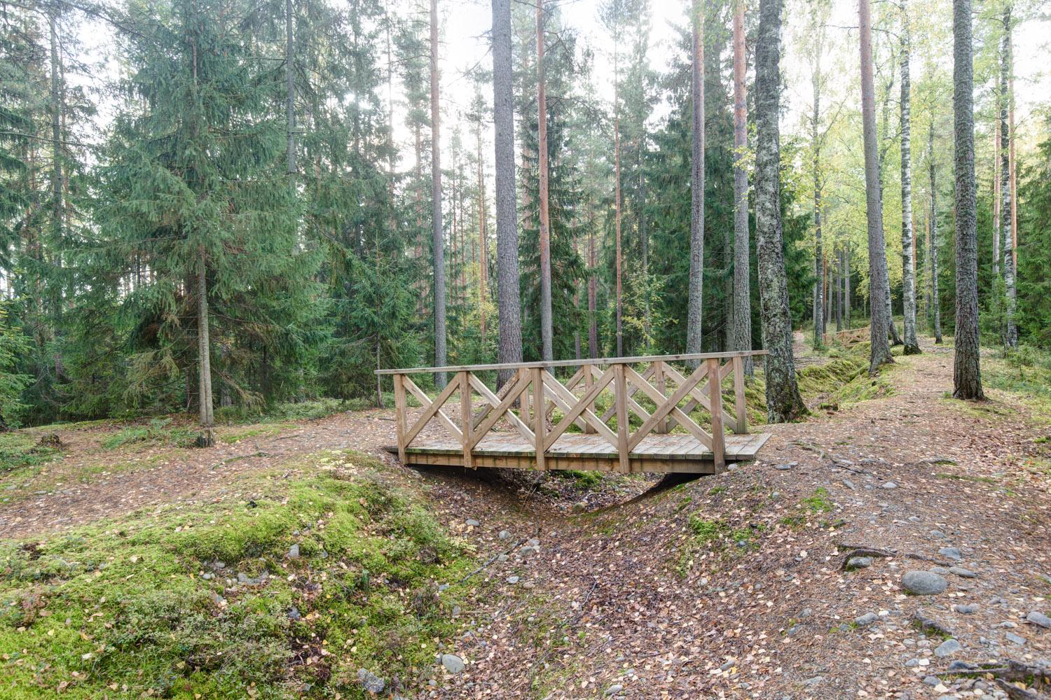 1. maailmansodan aikaisia juoksuhautoja "takapihalla"