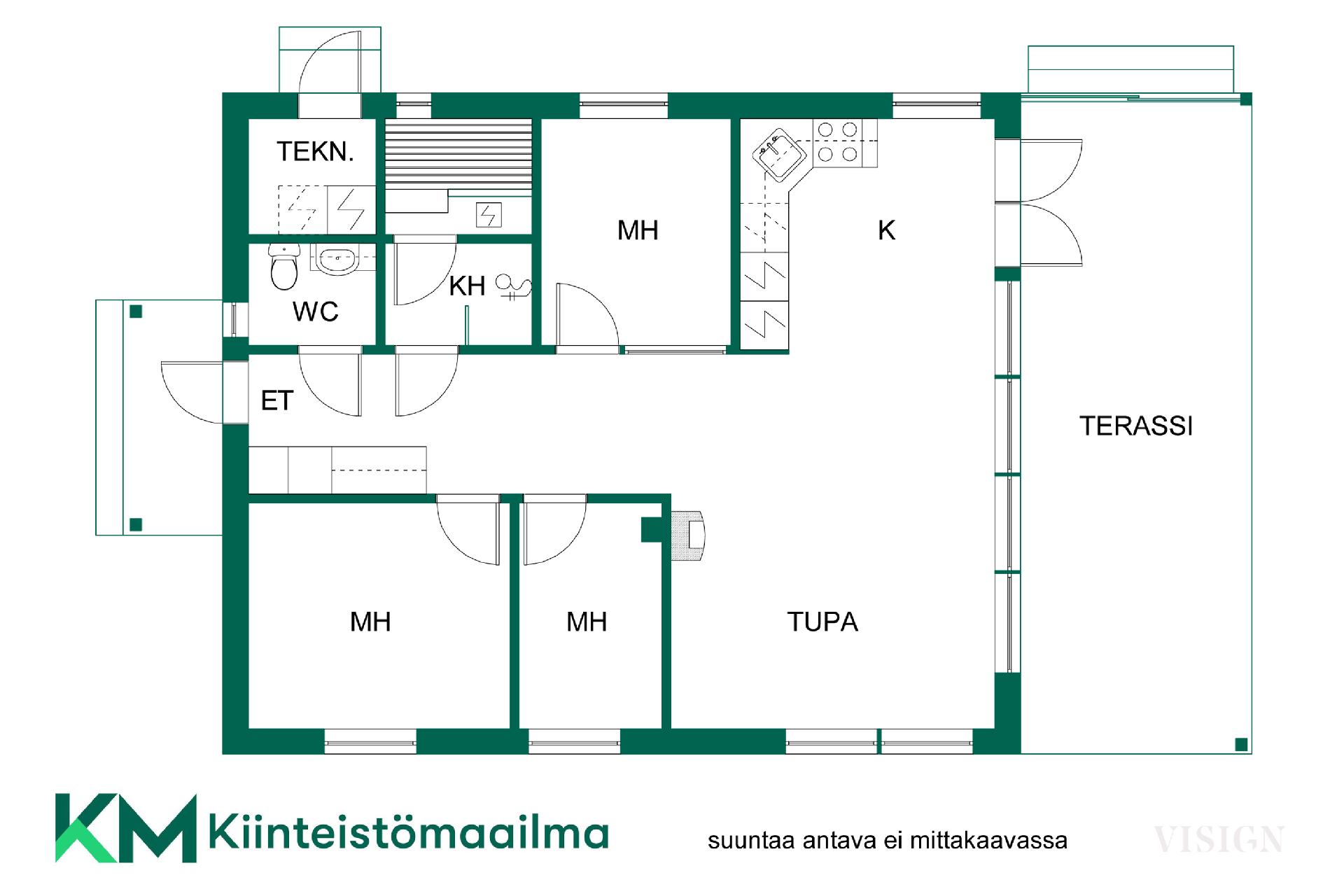 Asunnon pohjakuva