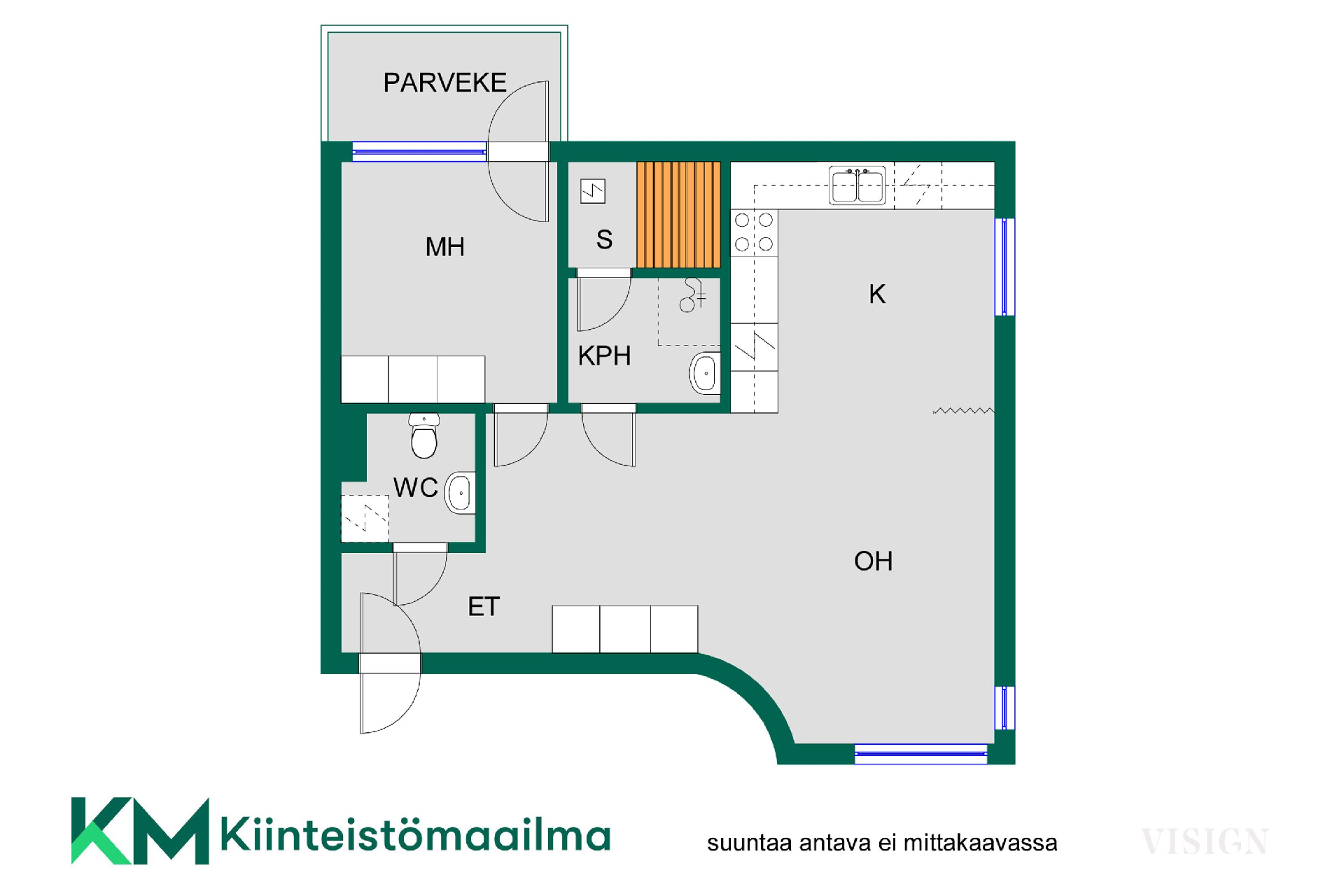Asunnon pohjakuva
