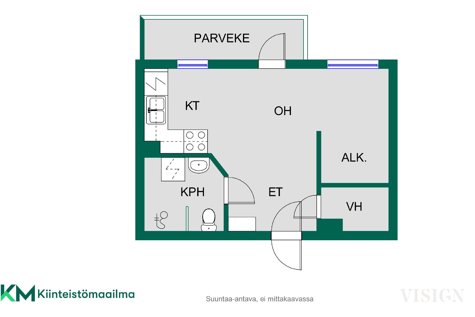 Asunnon pohjakuva