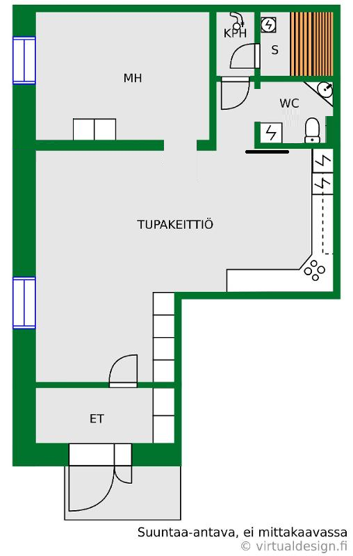 Asunnon pohjakuva