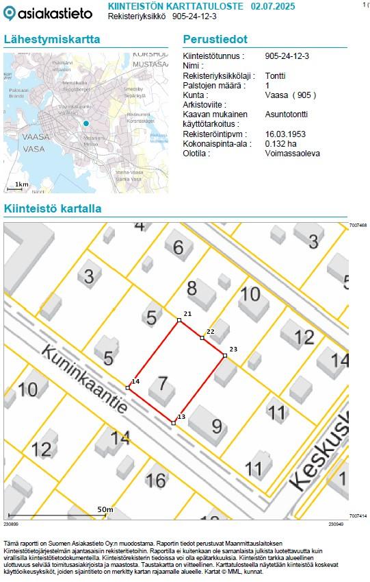 Kuninkaantie 7, Huutoniemi, Vaasa