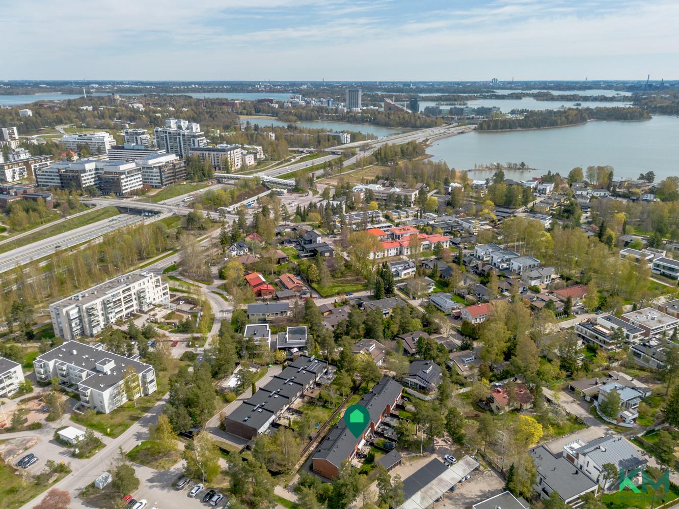Westendin maisemat ja sijanti ilmakuvassa