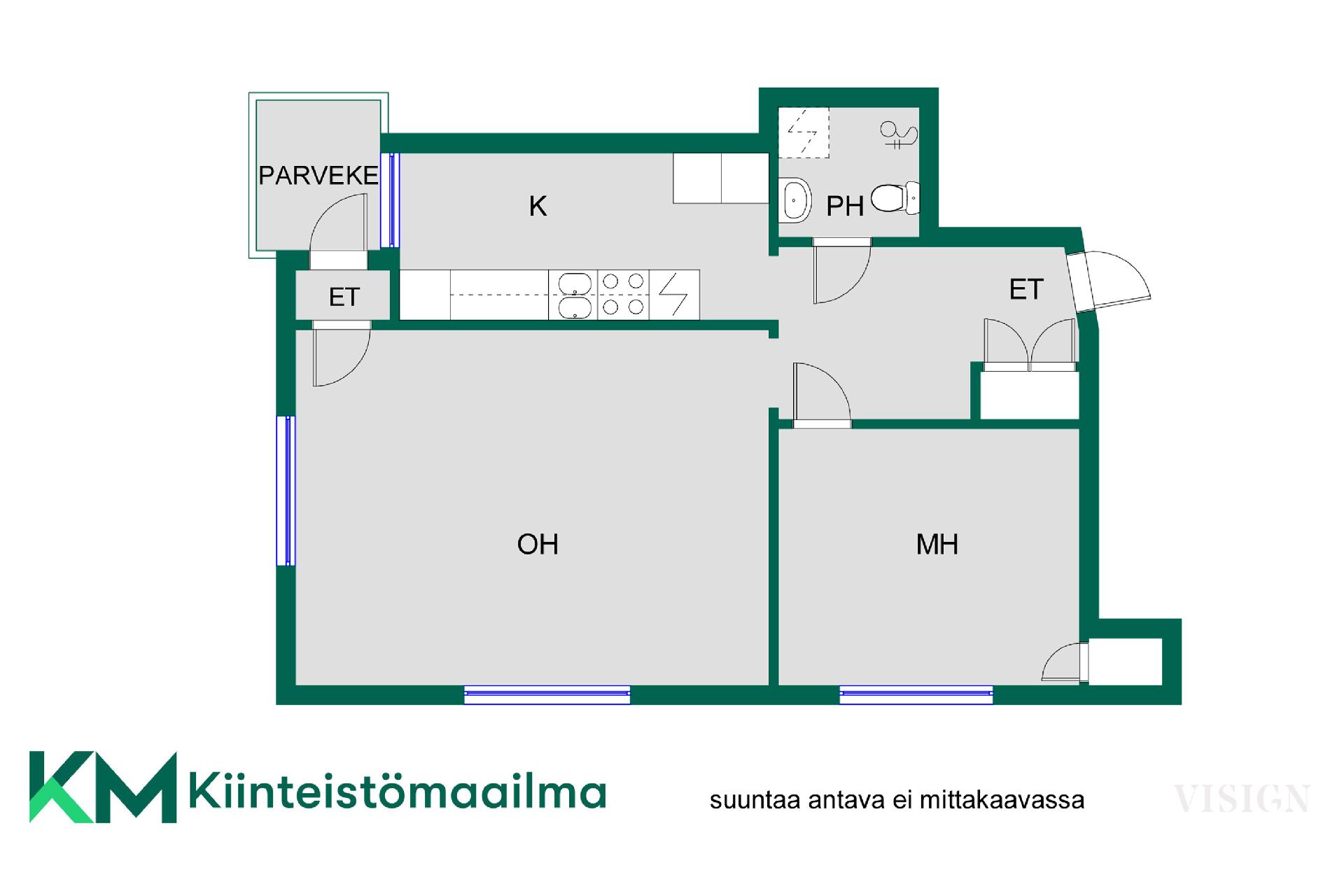 Asunnon pohjakuva