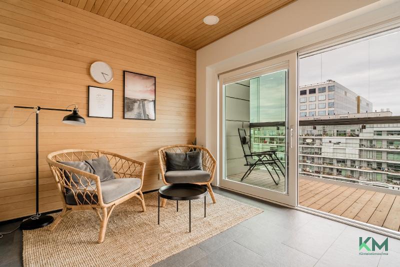 Taloyhtiön saunaosastot sijaitsevat 12. kerroksessa