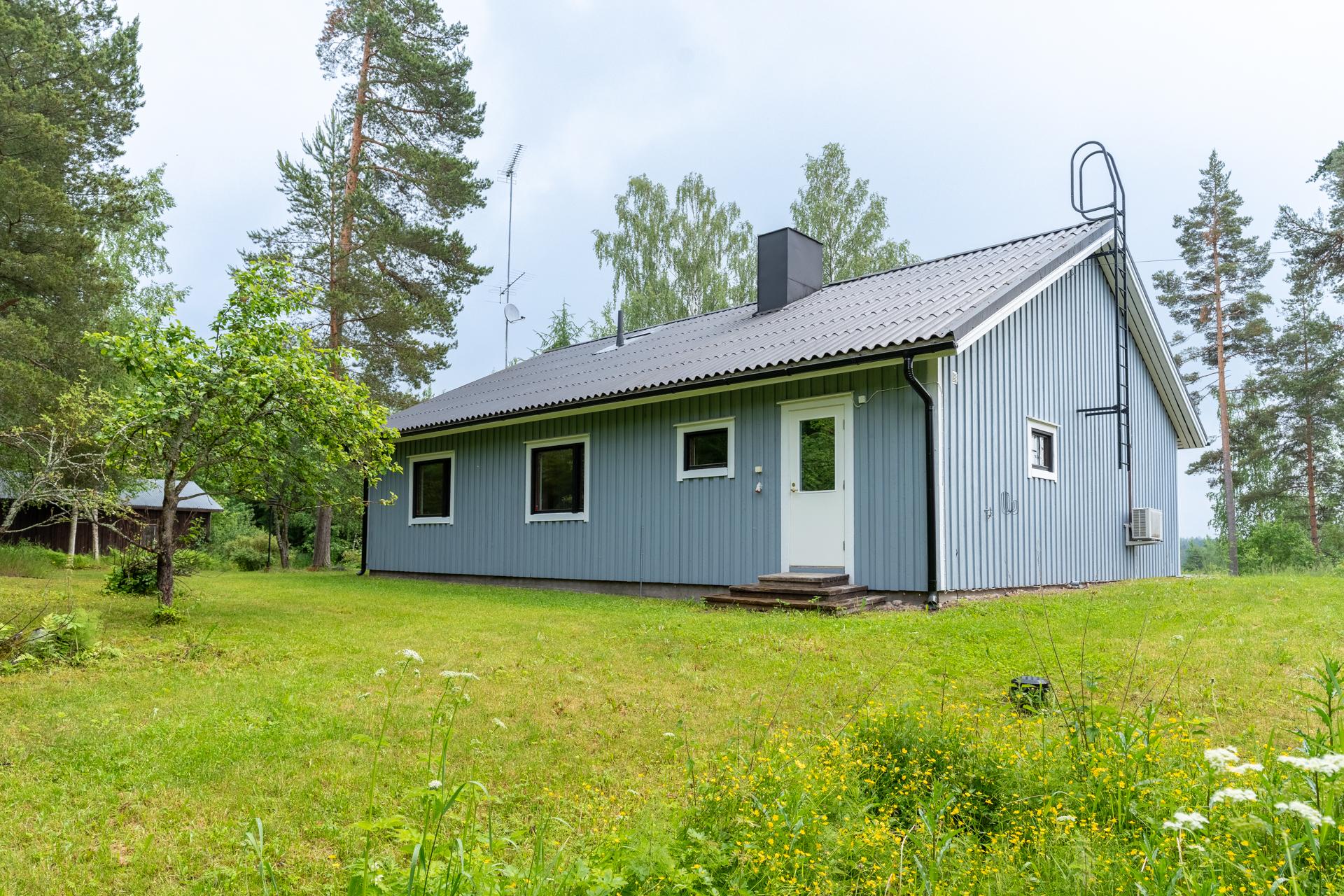 Talo takapihan puolelta