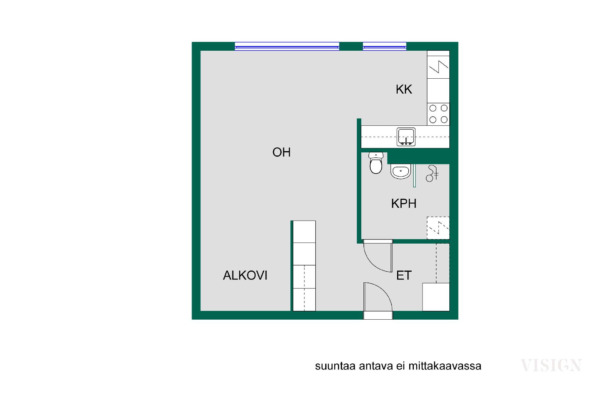 Asunnon pohjakuva