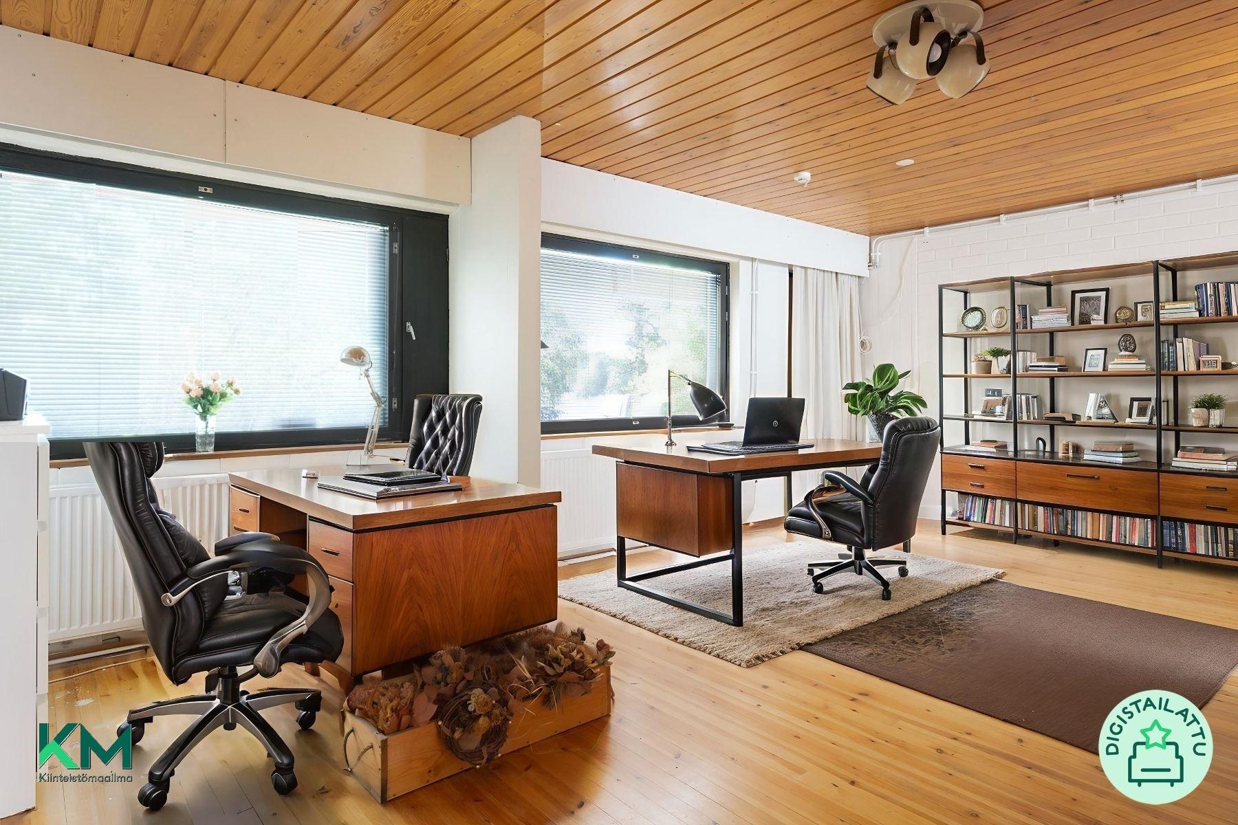 Ak: Takkahuone, digi-stailattu isoksi työhuoneeksi