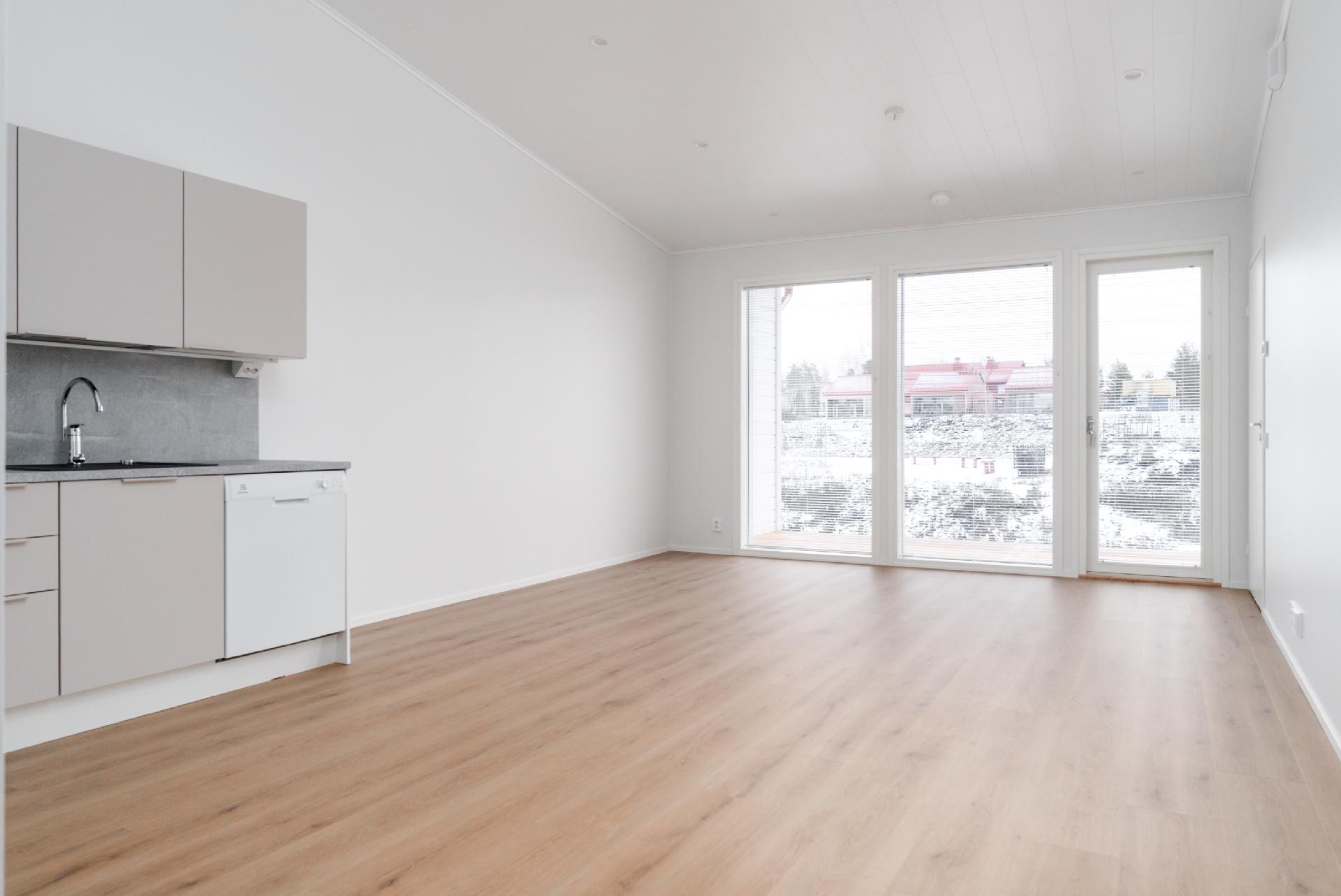 Olohuoneesta maisema puistoalueelle