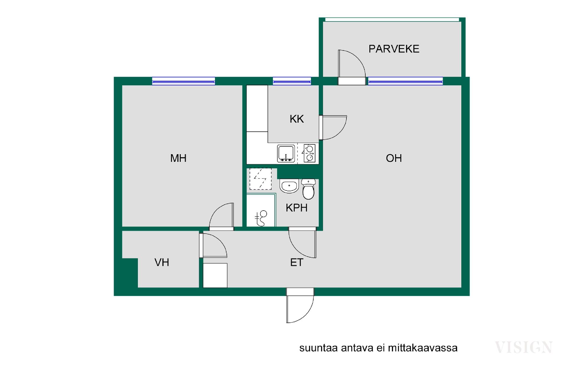 Asunnon pohjakuva
