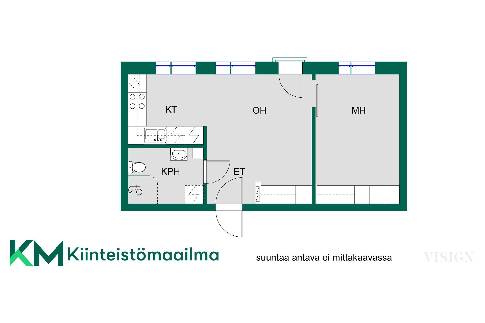 Asunnon pohjakuva
