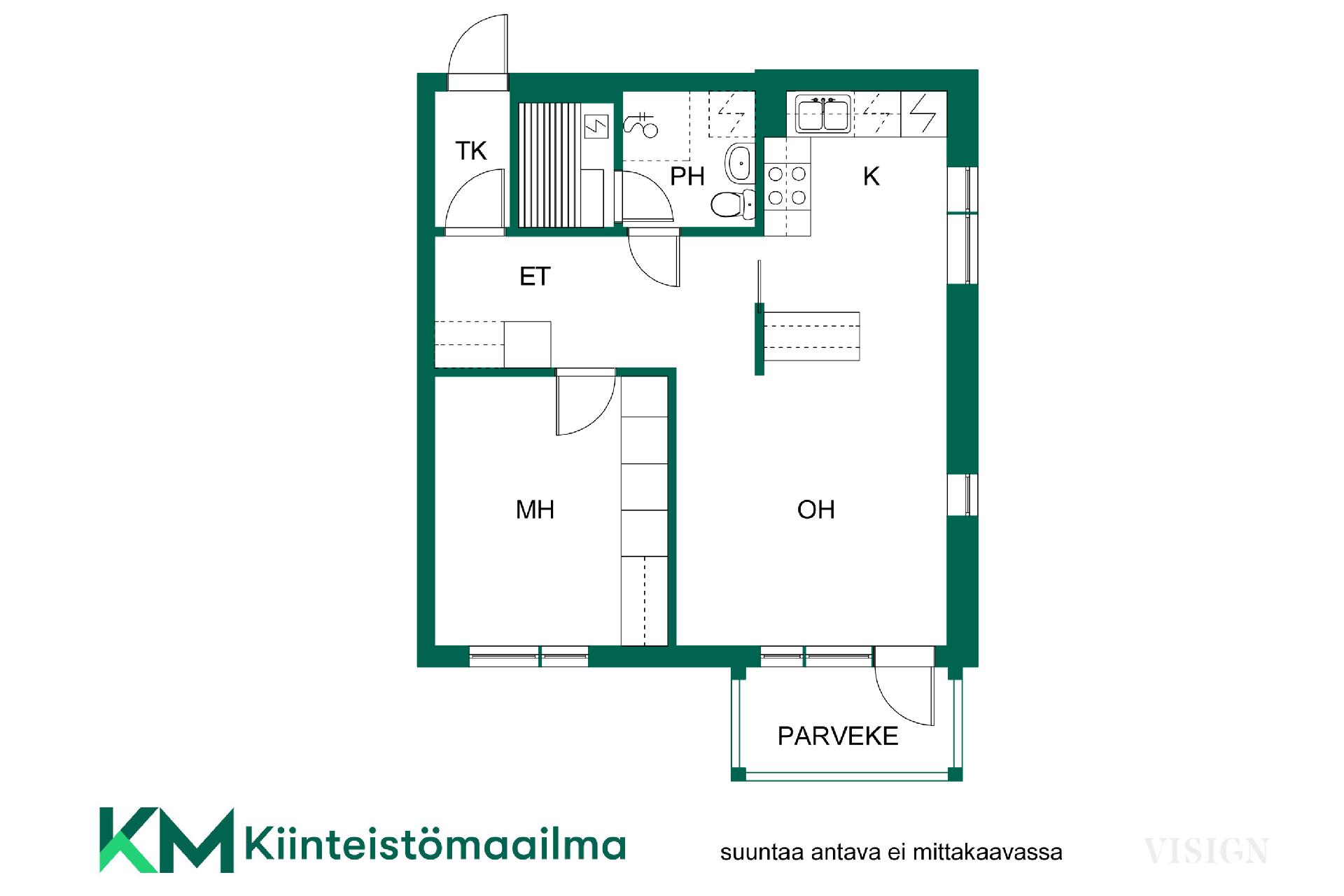 Asunnon pohjakuva
