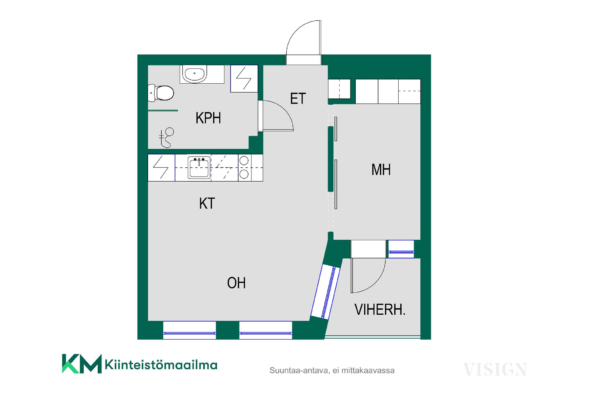 Asunnon pohjakuva