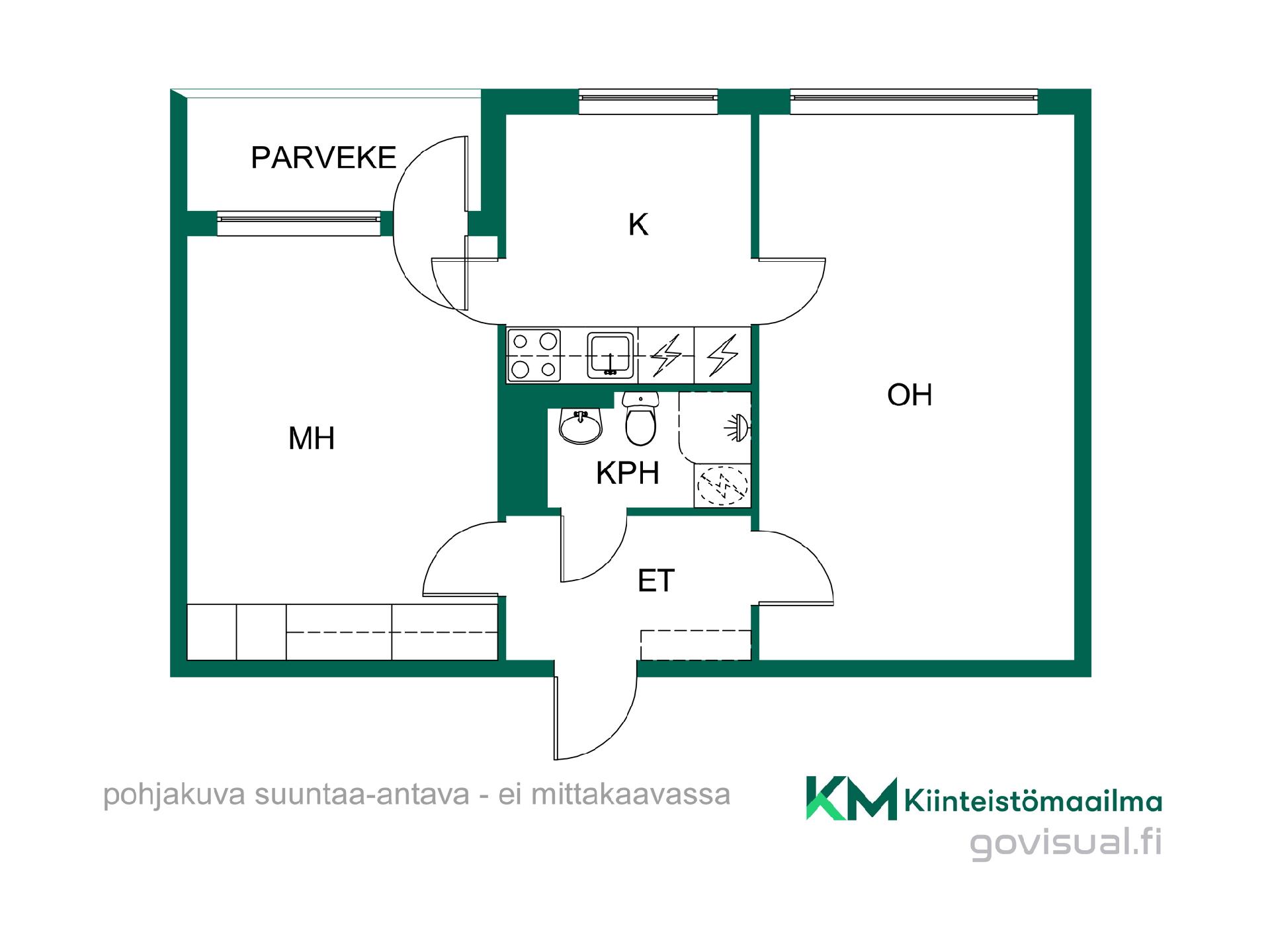 Asunnon pohjakuva