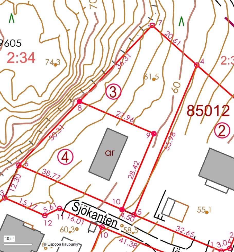 Tontti on loivaa rinnettä