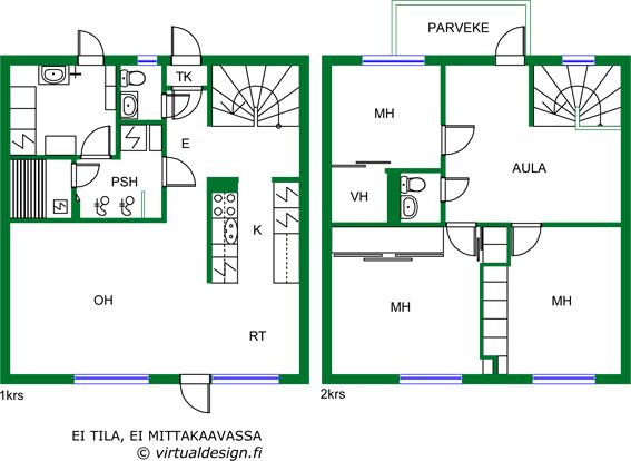 Asunnon pohjakuva