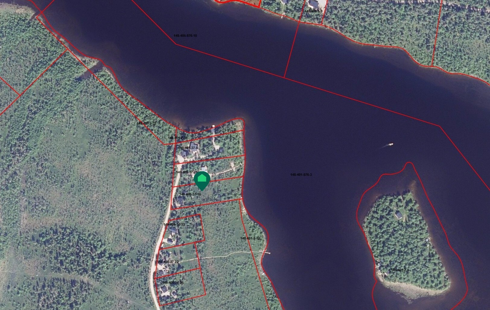 Sijainti Nanguvuonontien päässä