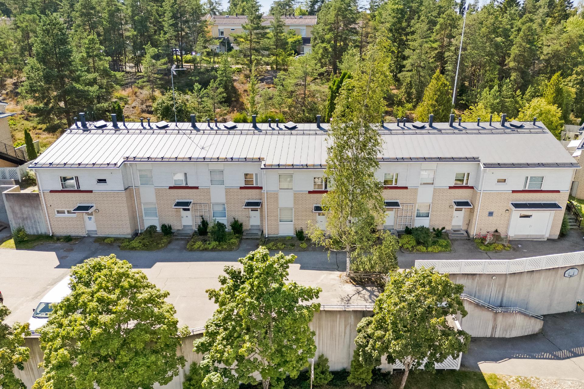 Julkisivu, takana ei heti muuta kuin luontoa