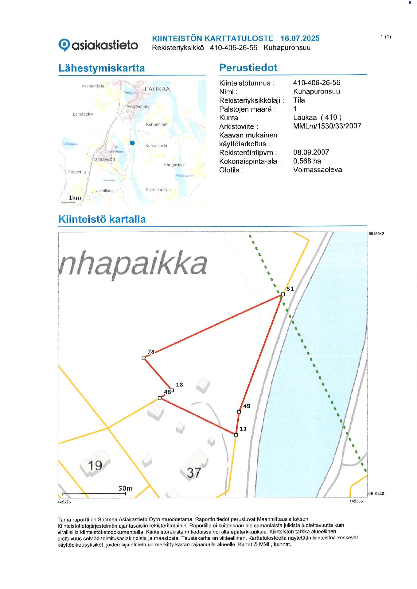Kuhapurontie 32, Laukaa