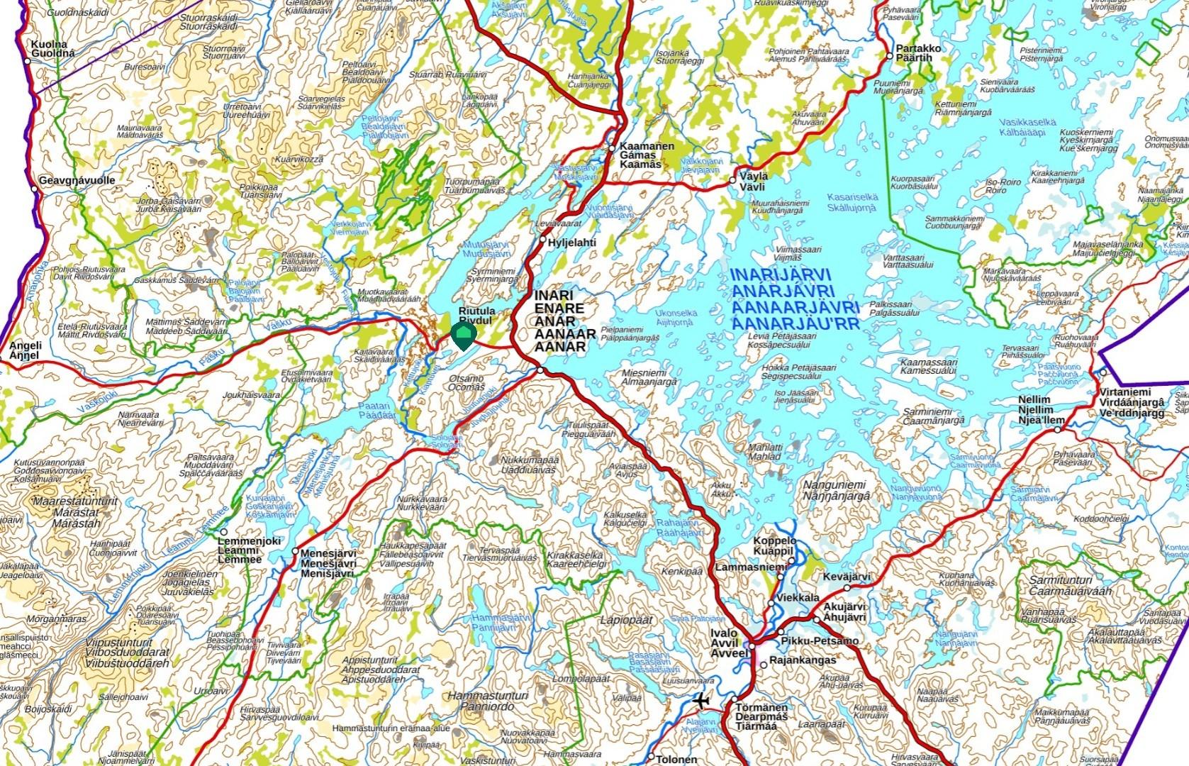 Hyvä sijainti lähellä Inarin kirkonkylän palveluita