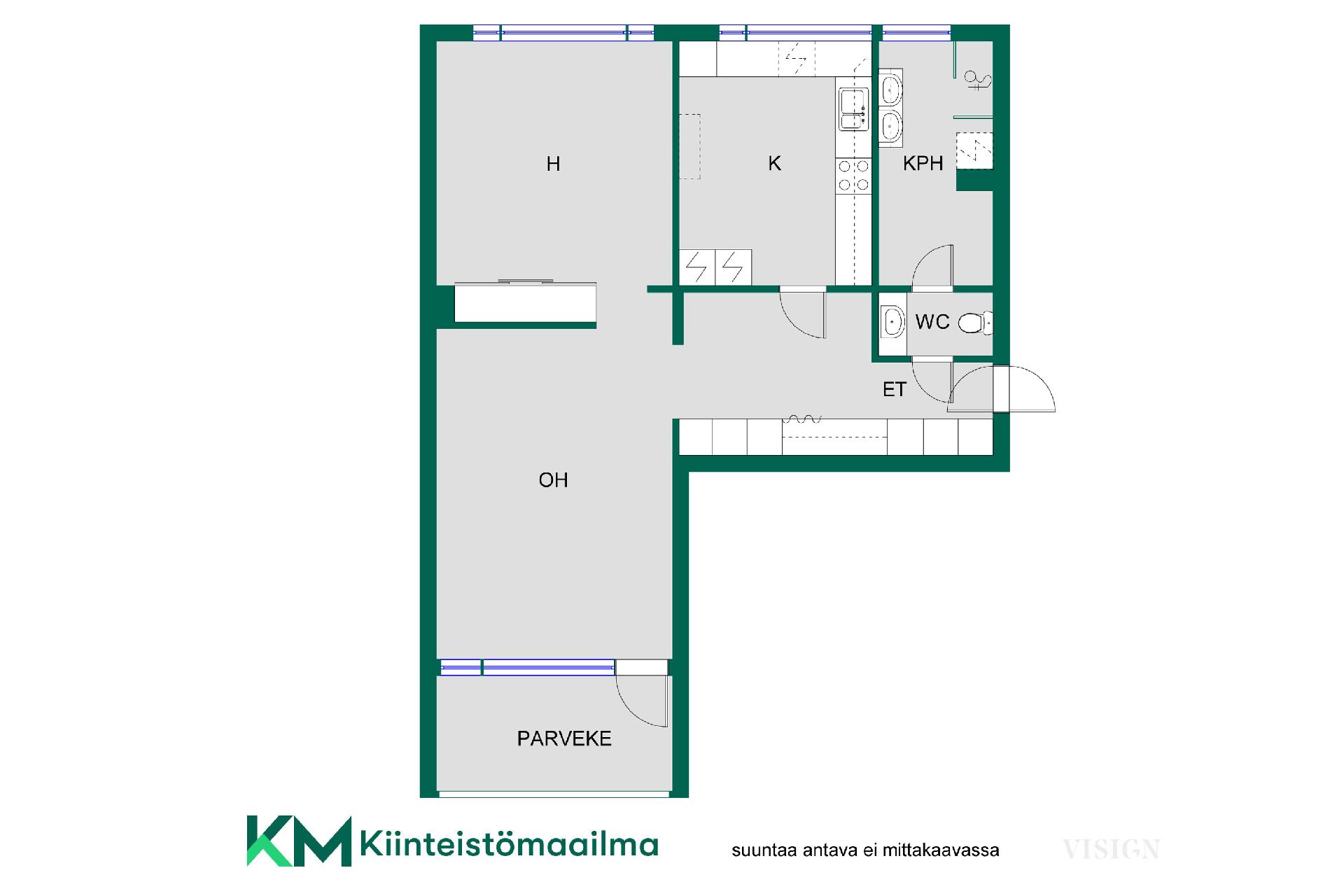 Asunnon pohjakuva