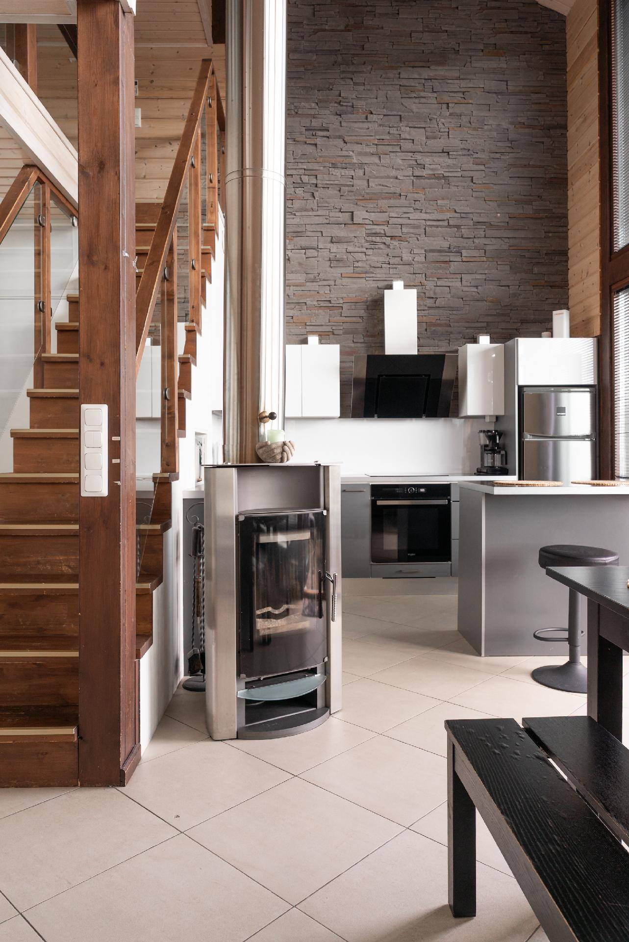 olohuone ja keittiö