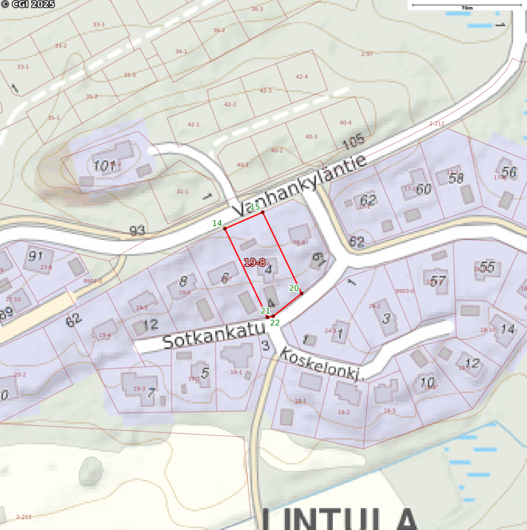 Kiinteistö kartalla