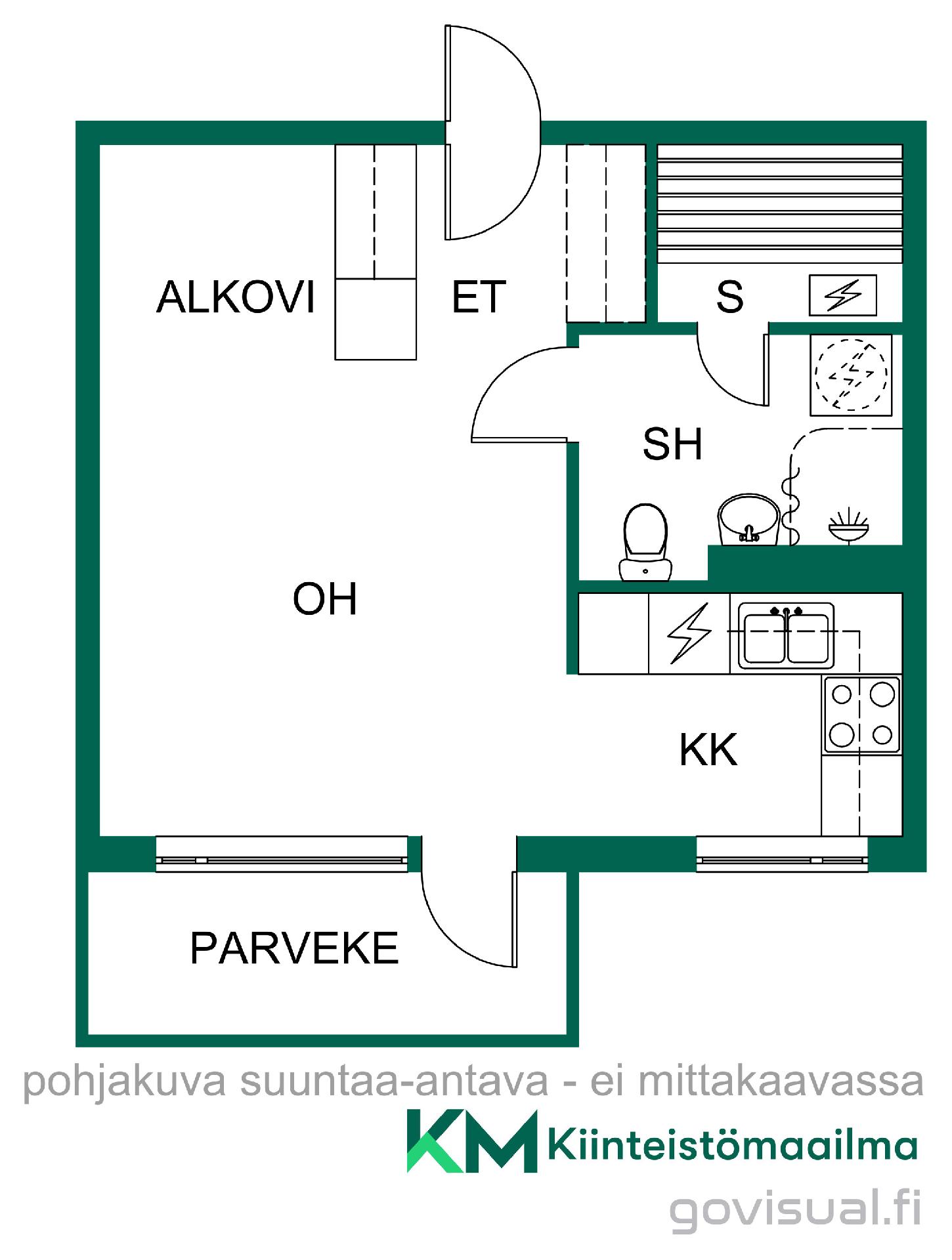Asunnon pohjakuva