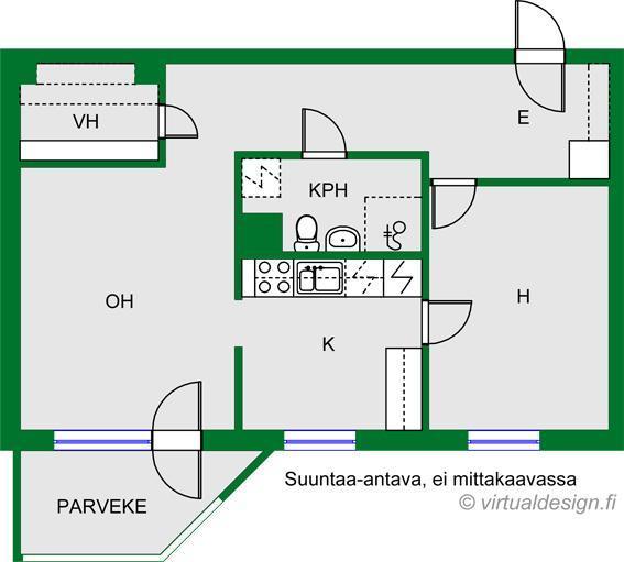 Asunnon pohjakuva