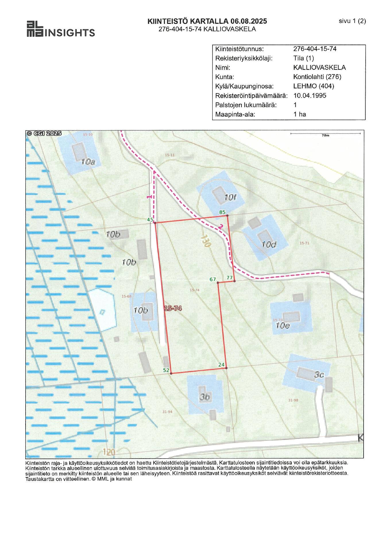 Majaniementie 10, Kunnasniemi, Kontiolahti