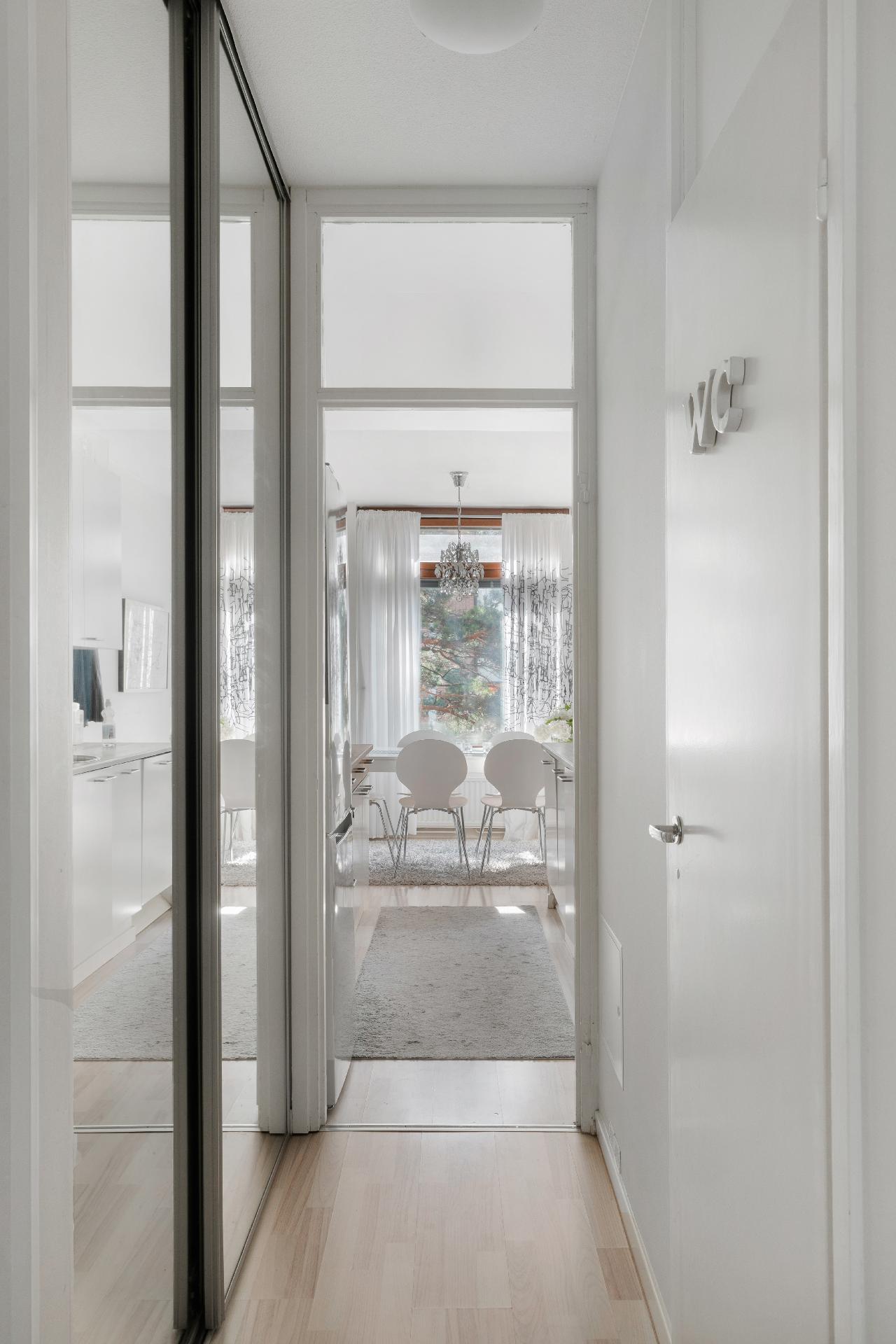 Oikealla erillinen wc.