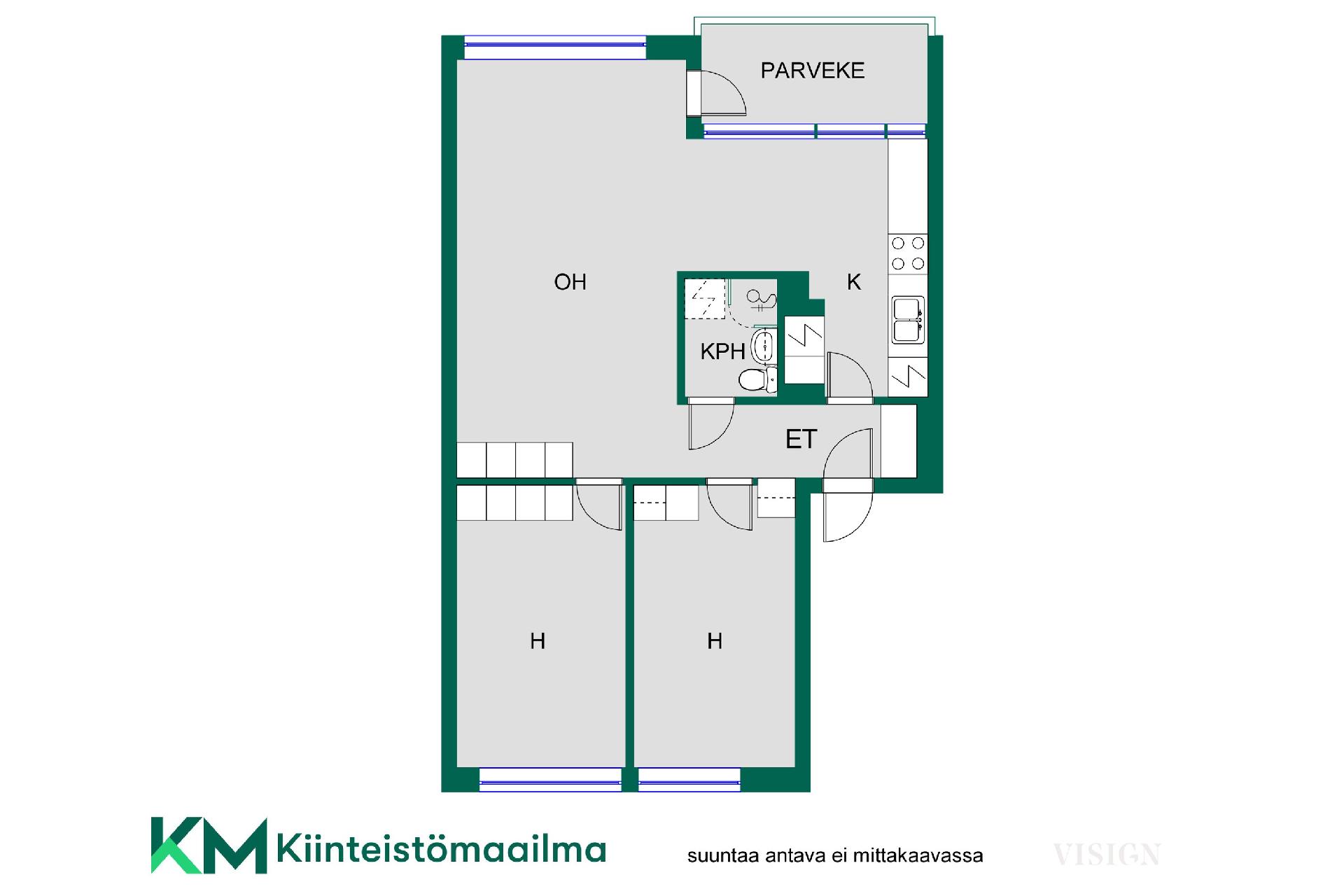 Asunnon pohjakuva
