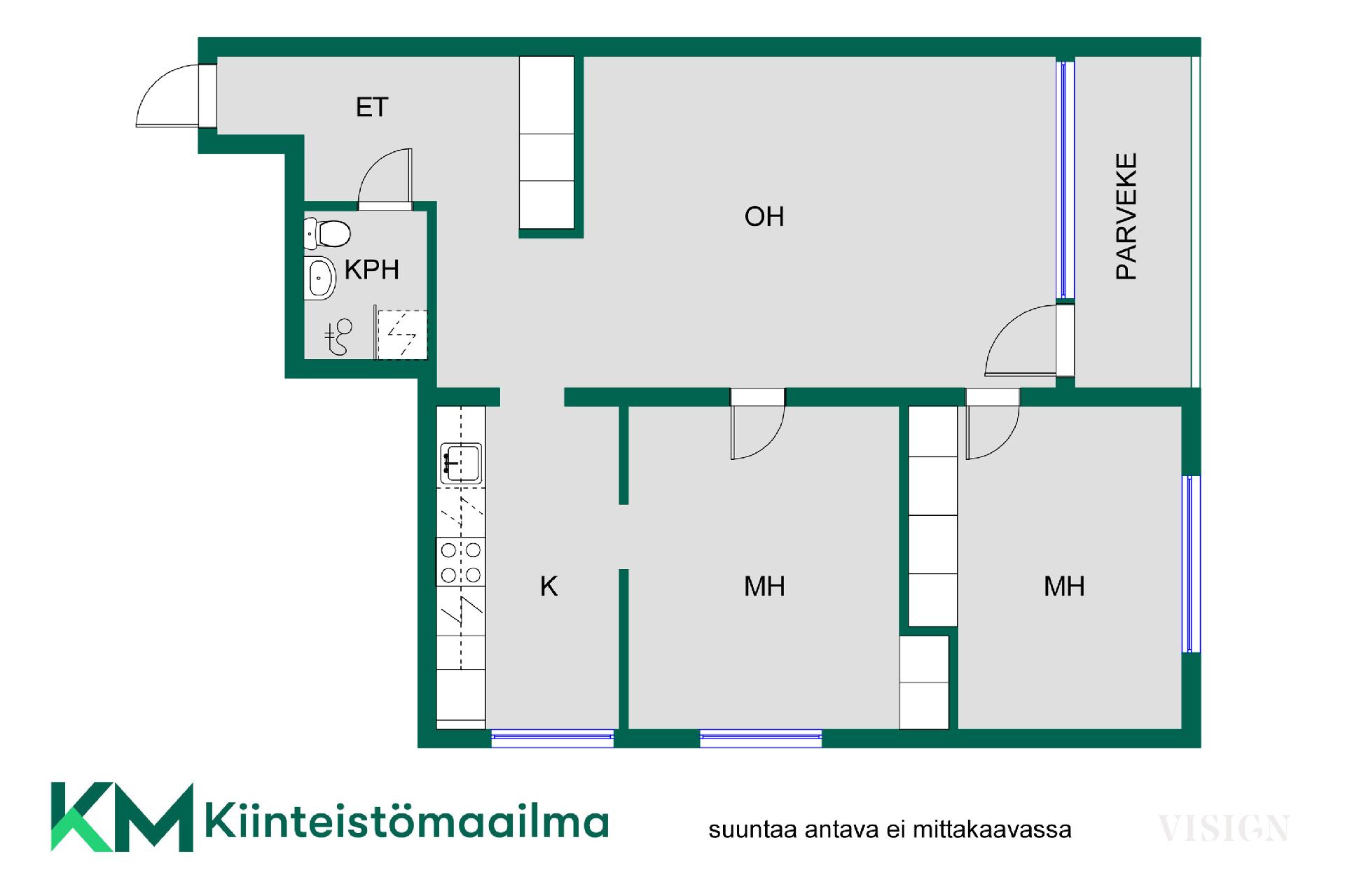 Asunnon pohjakuva