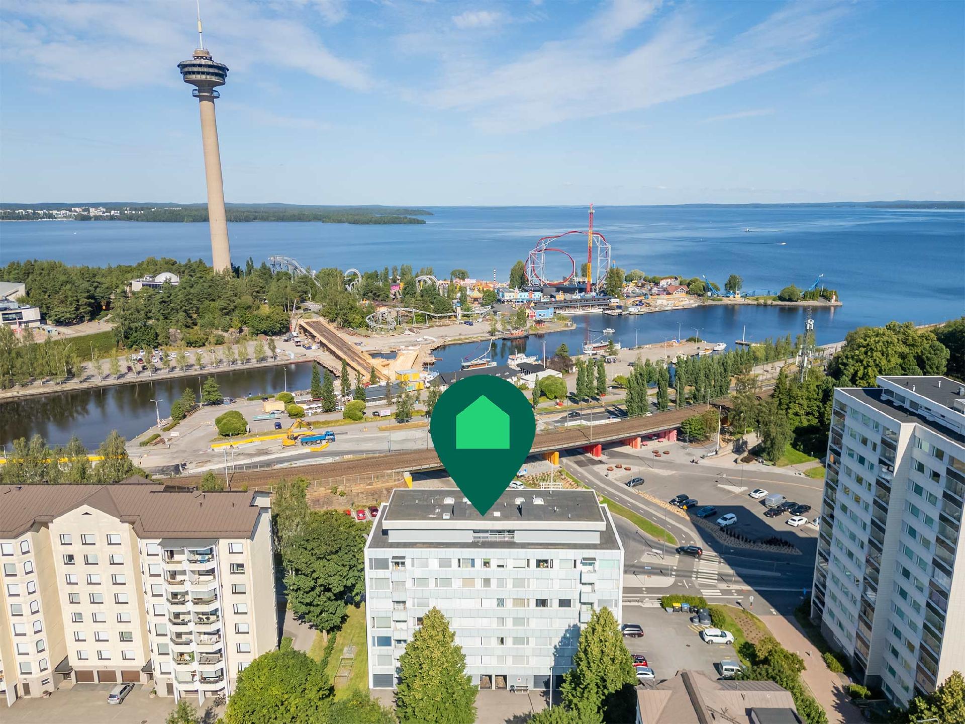 Viehättävä citykaksio Amurin kärkipaikalta