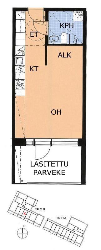 Asunnon pohjakuva