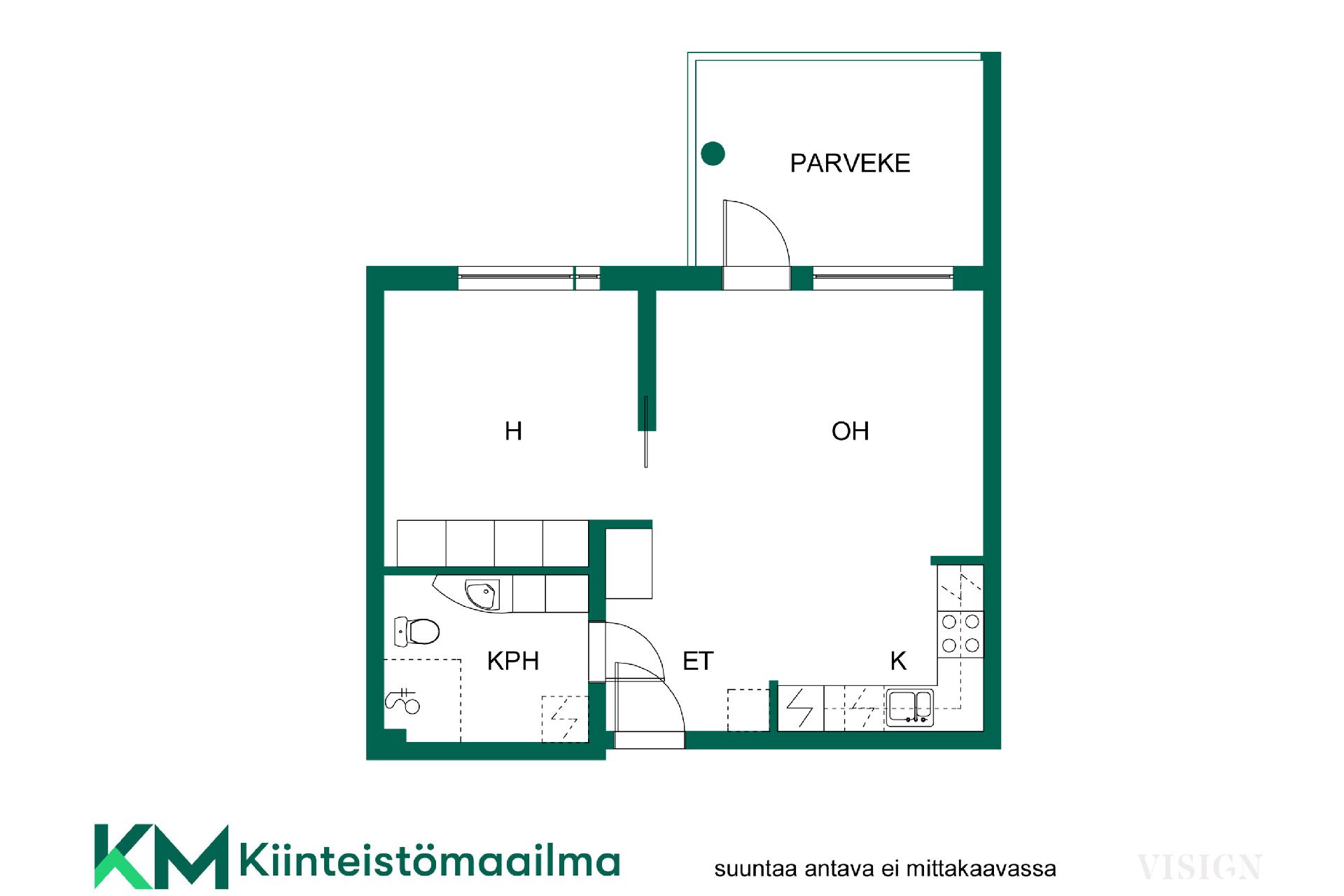 Asunnon pohjakuva