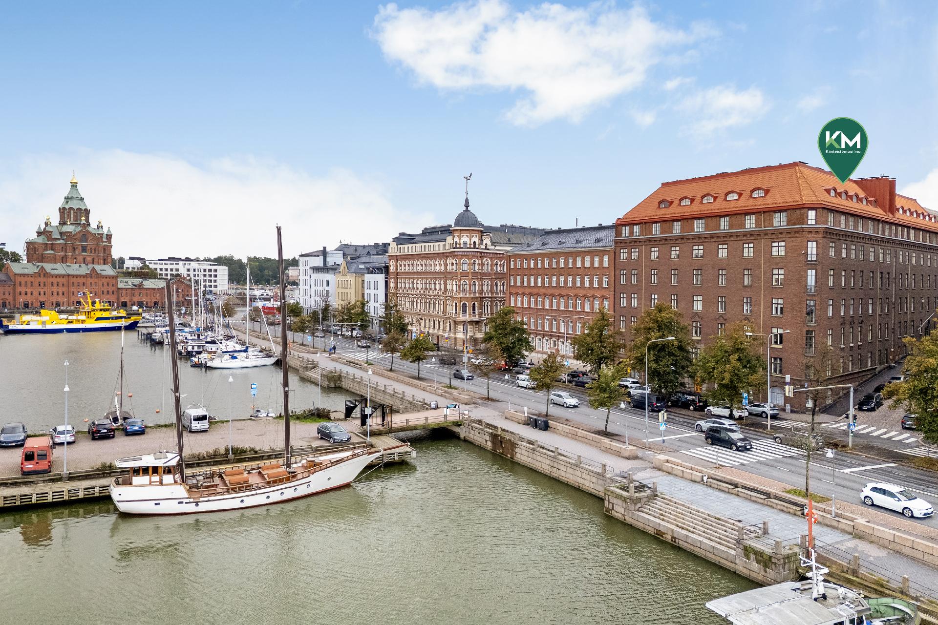 Asunto Oy Pohjoisranta 8 sijaitsee Pohjoisrannan ja Rauhankadun kulmassa