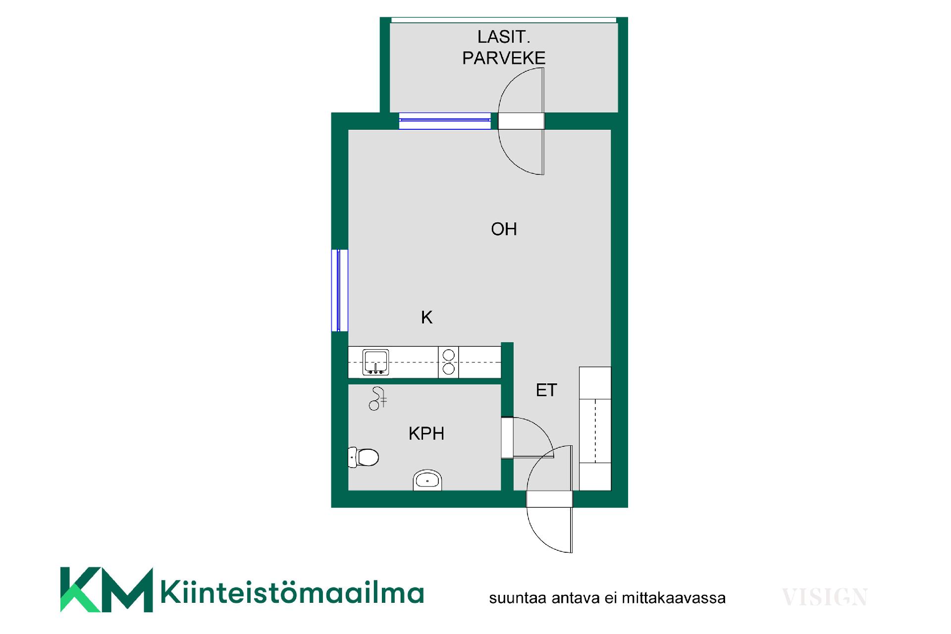 Asunnon pohjakuva