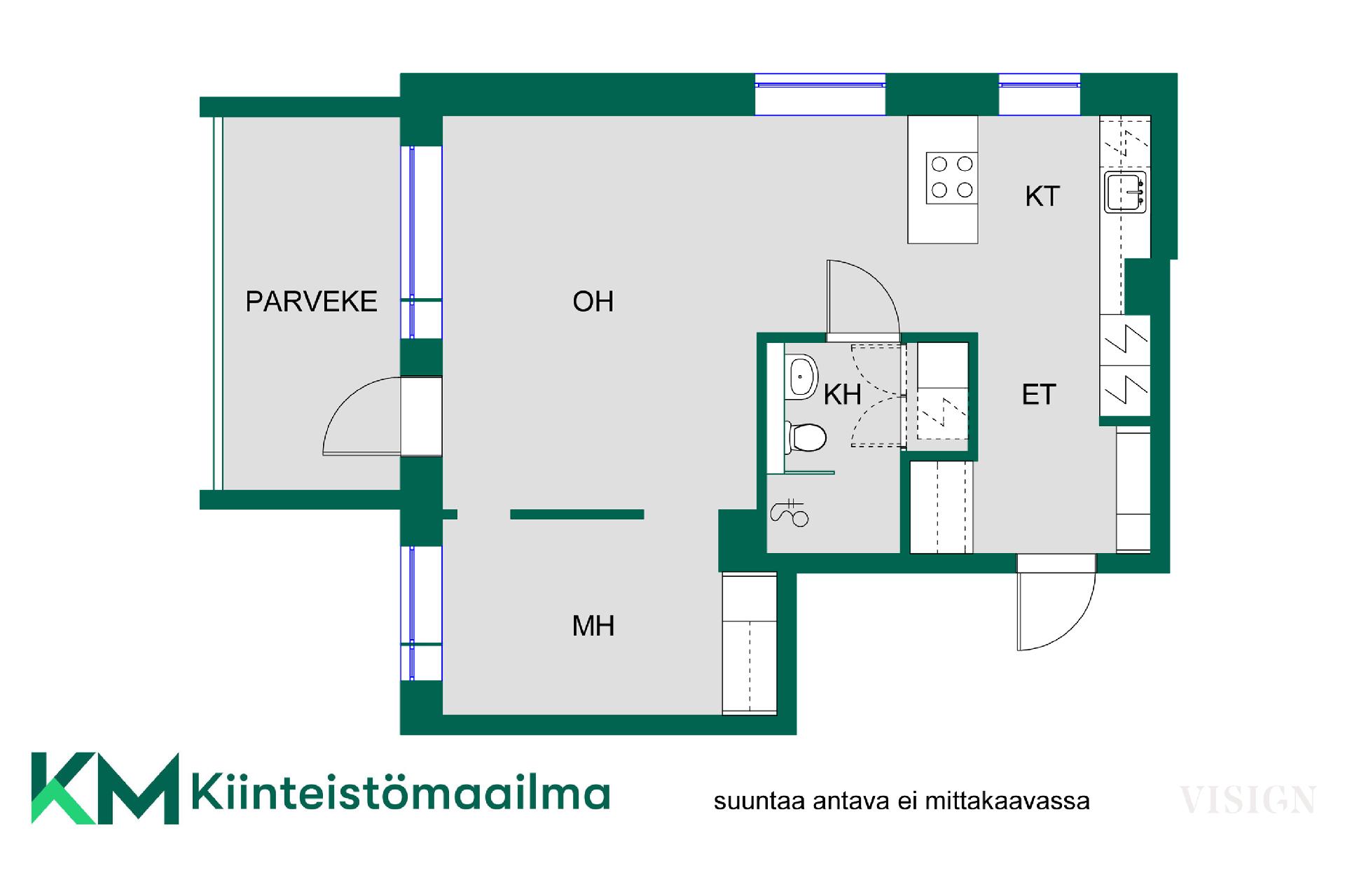 Asunnon pohjakuva