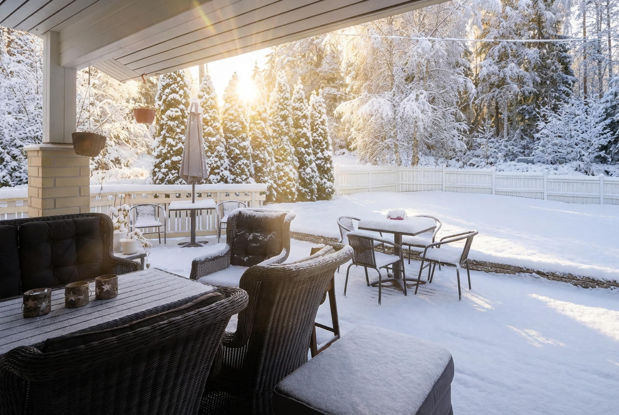 Olohuoneesta käynti patiolle