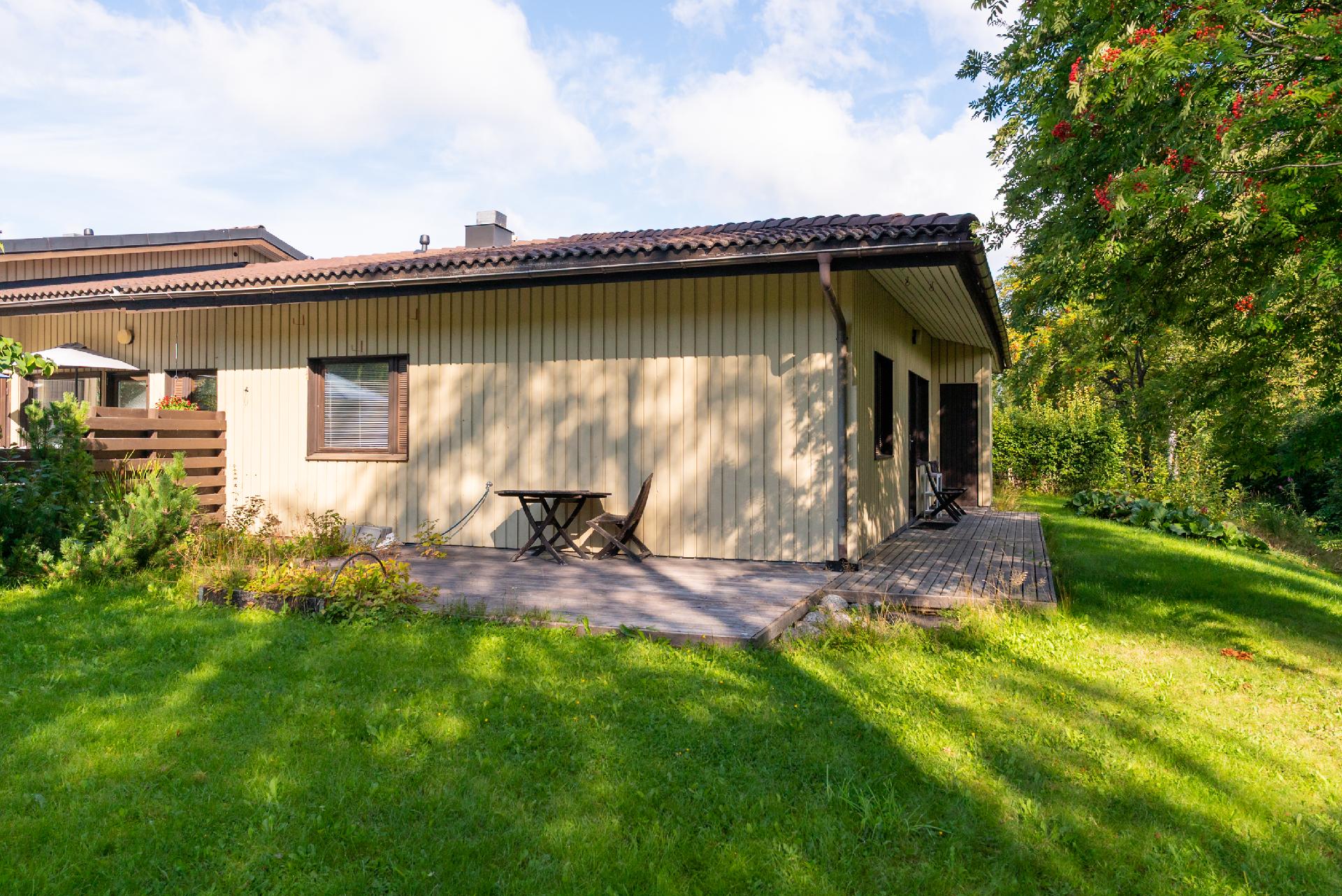 Huoneiston takapihaa