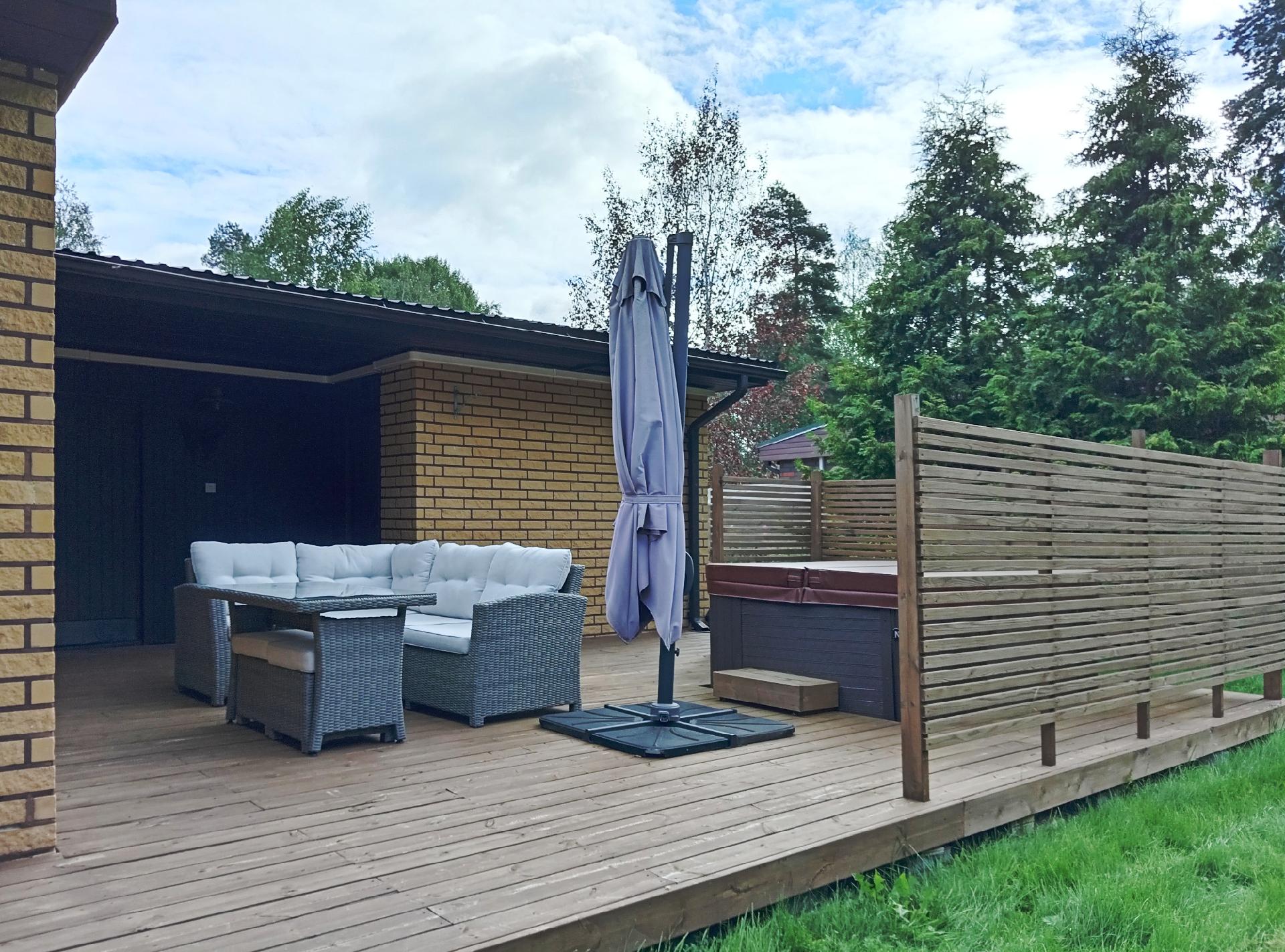 Terassilla on poreamme