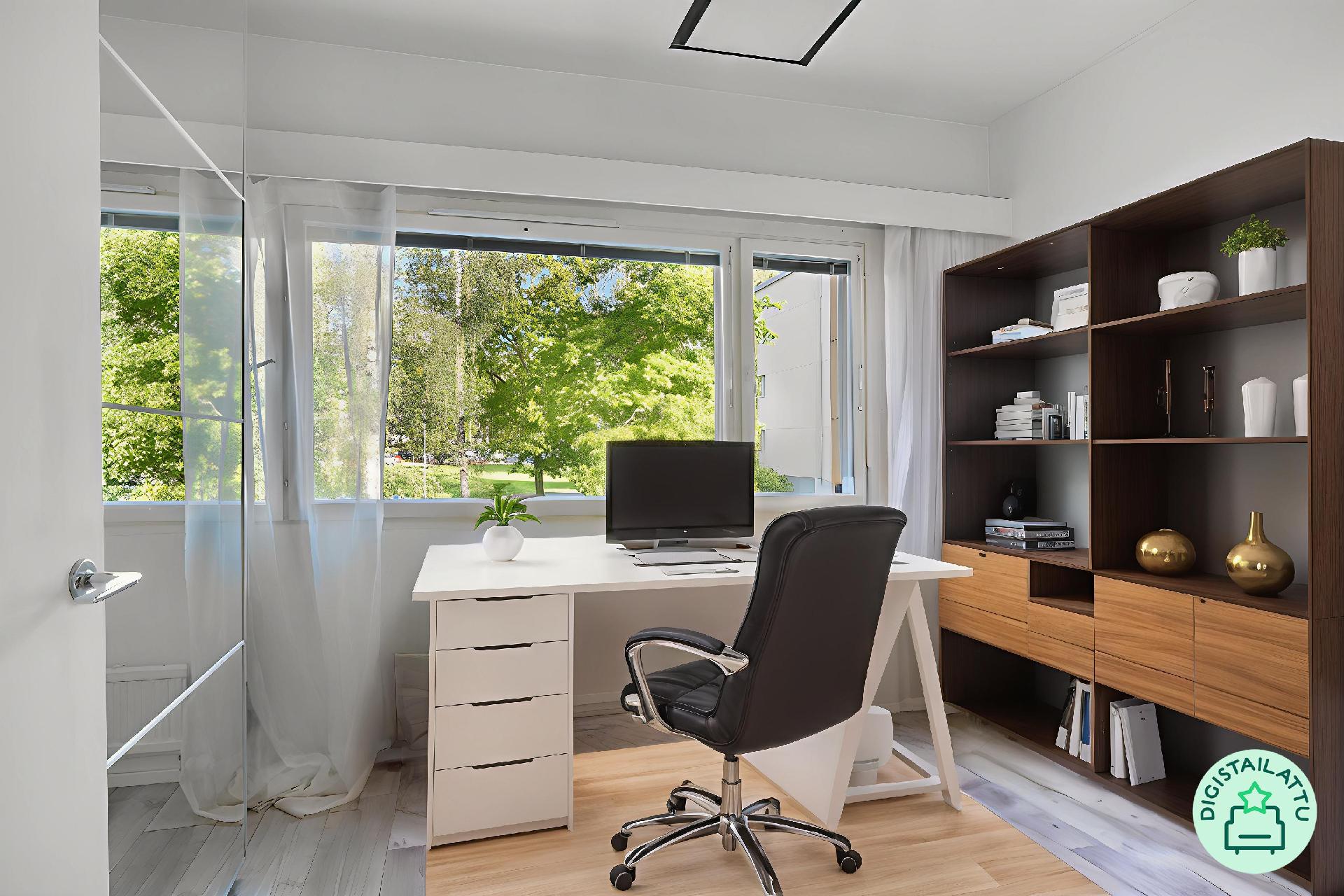 em huone digistailattu työhuoneeksi