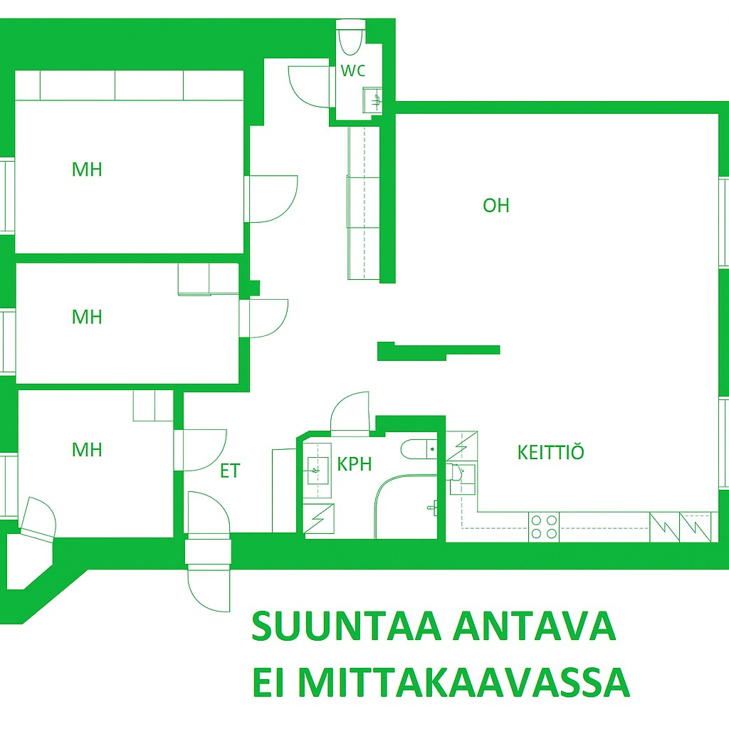 Asunnon pohjakuva